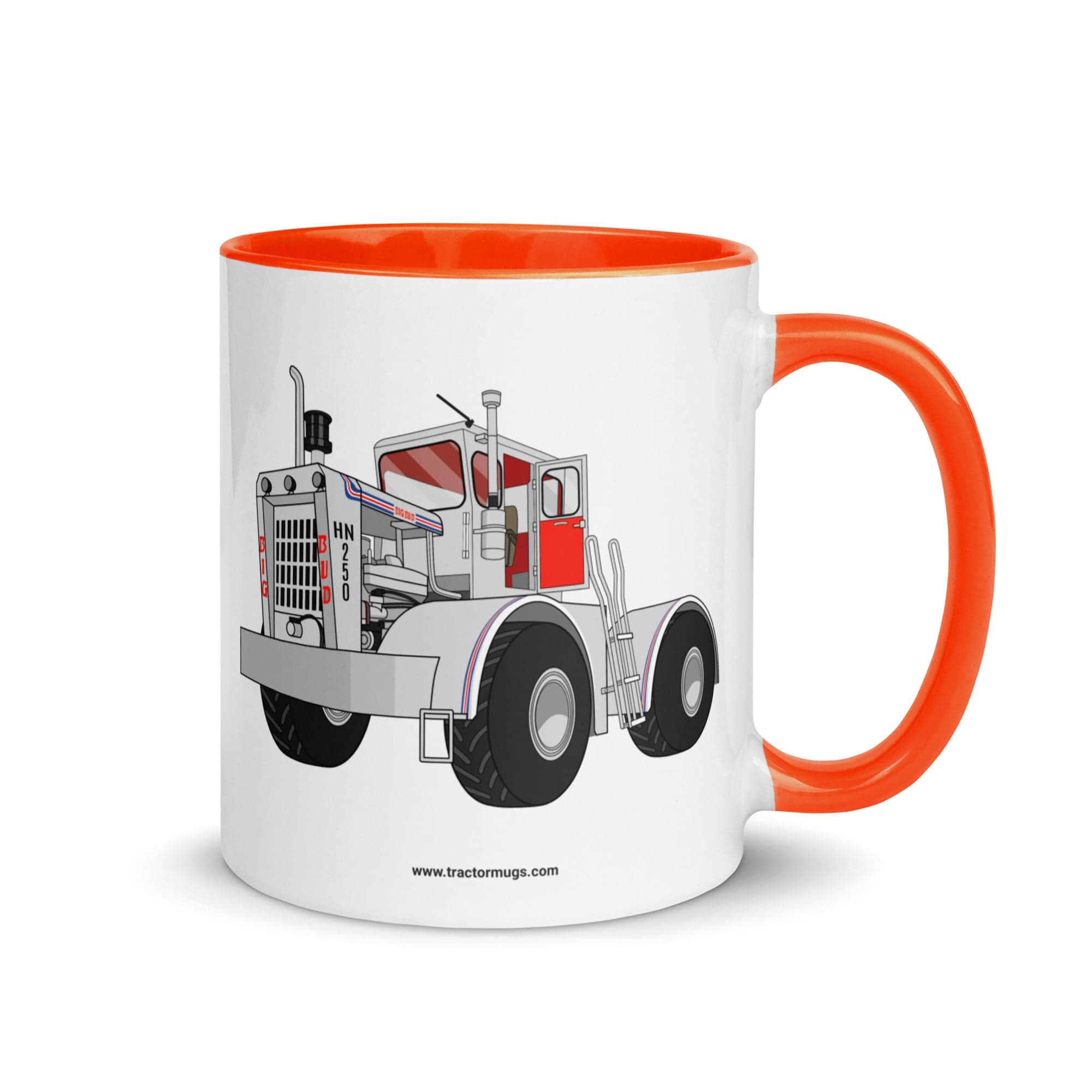The Tractor Mugs Store Orange Big Bud Tractor | Mug with Color Inside Quality Farmers Merch
