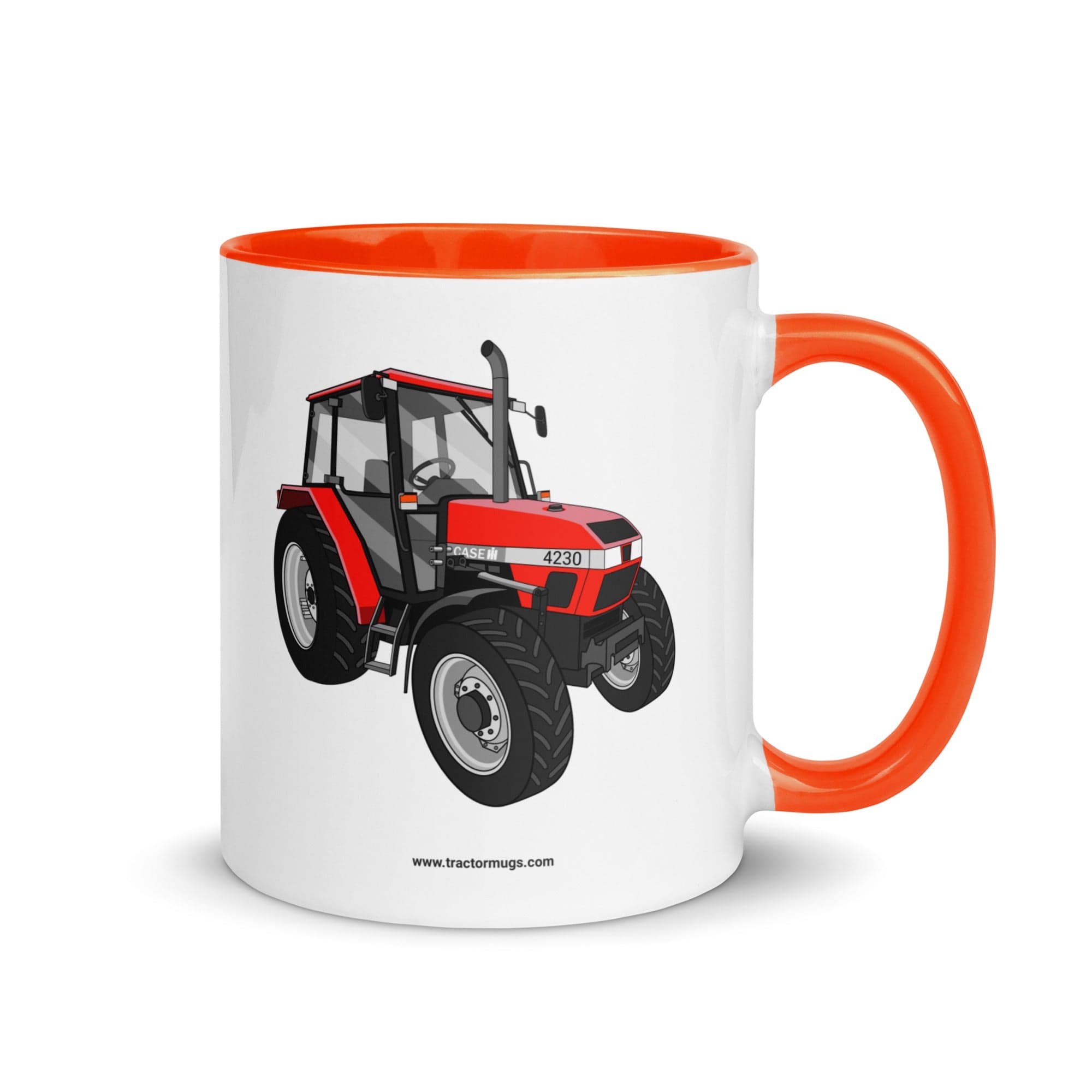 The Tractor Mugs Store Orange Case 4230 | Mug with Color Inside Quality Farmers Merch