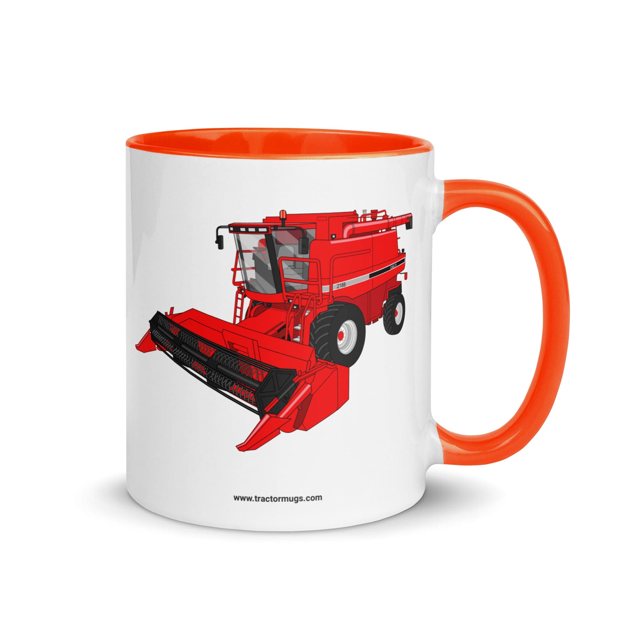 The Tractor Mugs Store Orange Case IH Axial Flow 2188 Harvester | Mug with Color Inside Quality Farmers Merch