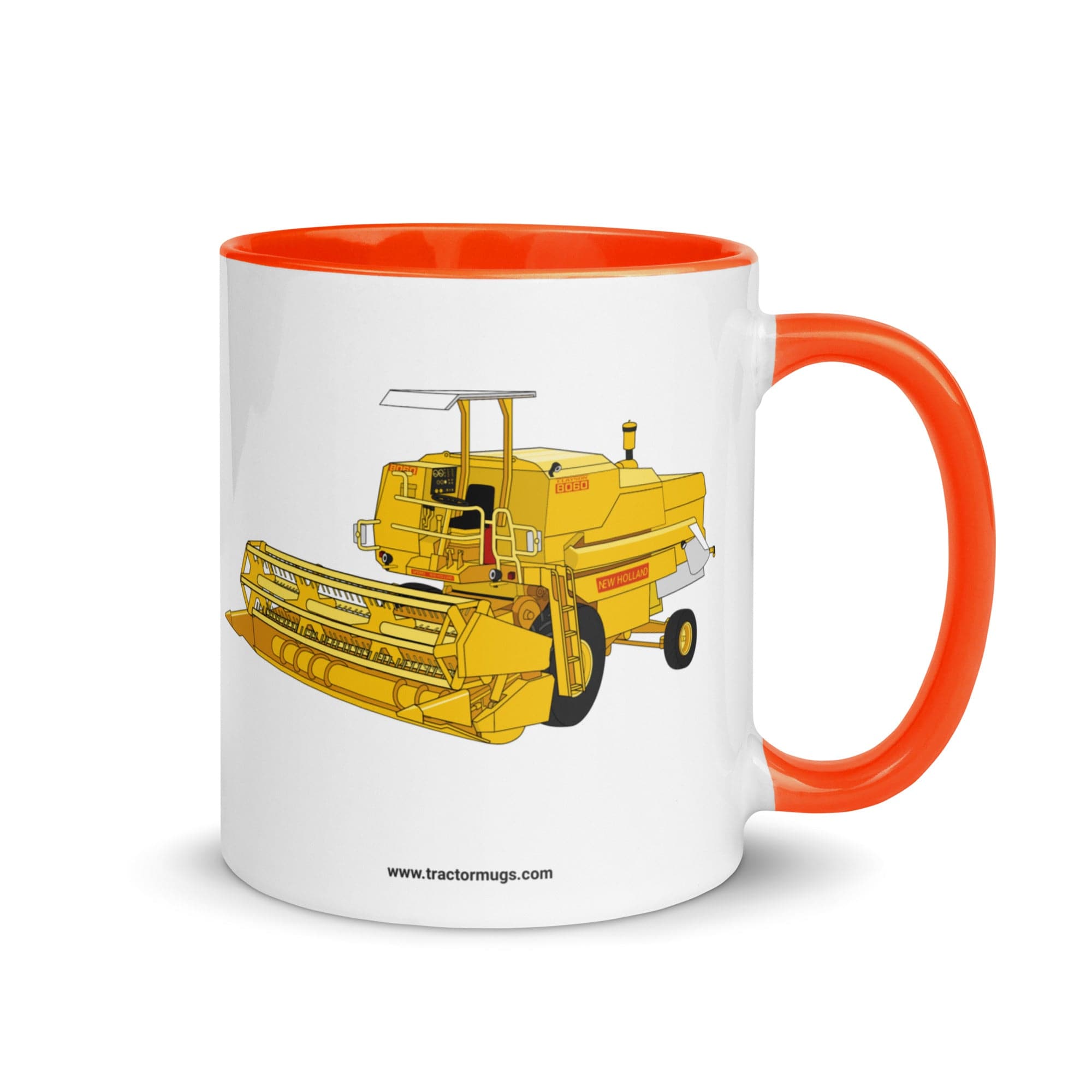 The Tractor Mugs Store Orange Clayson 8060 Combine Harvester | Mug with Color Inside Quality Farmers Merch