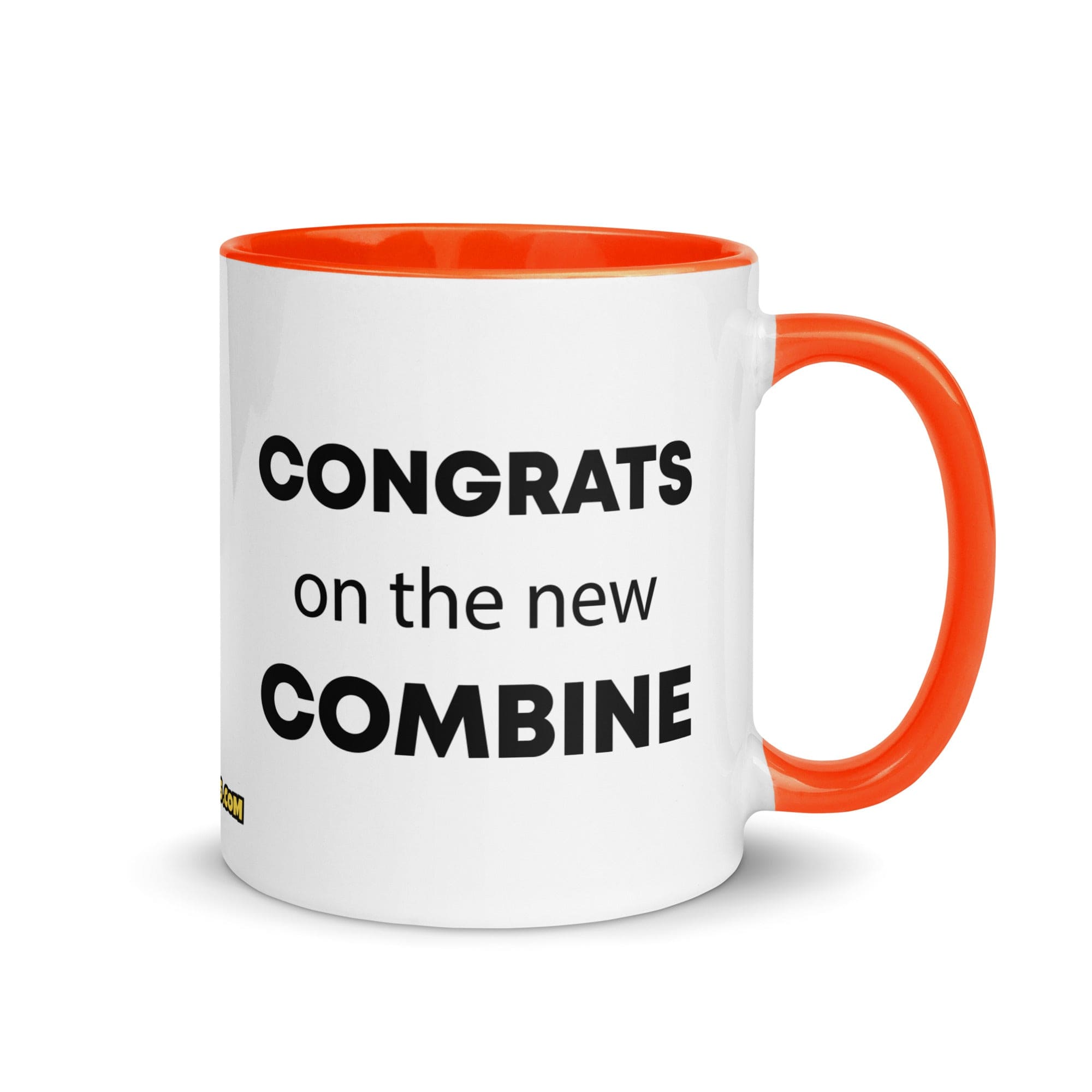 The Tractor Mugs Store Orange Congrats On The New Combine | Mug with Color Inside Quality Farmers Merch