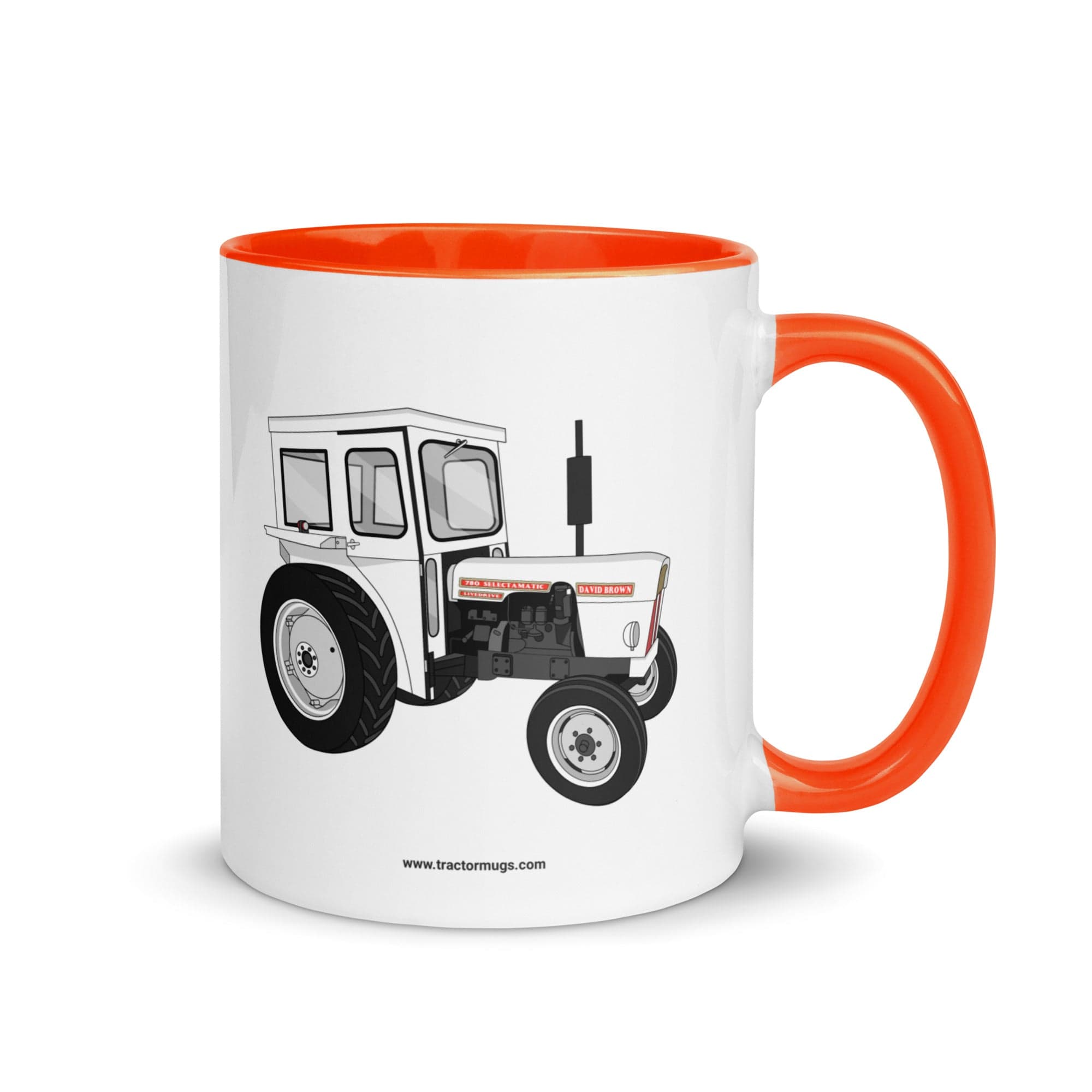 The Tractor Mugs Store Orange David Brown 780 Selectamatic | Mug with Color Inside Quality Farmers Merch