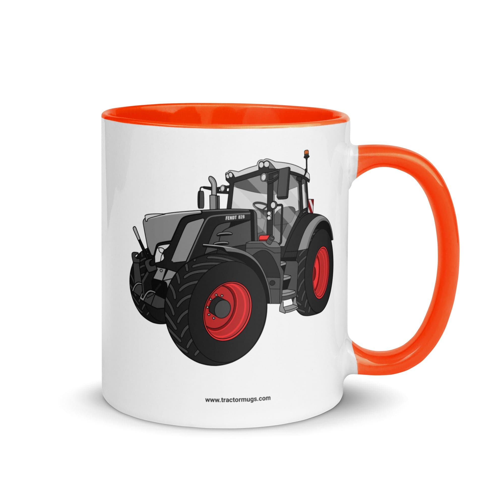 The Tractor Mugs Store Orange Fendt 828 Profi Black Beauty | Mug with Color Inside Quality Farmers Merch