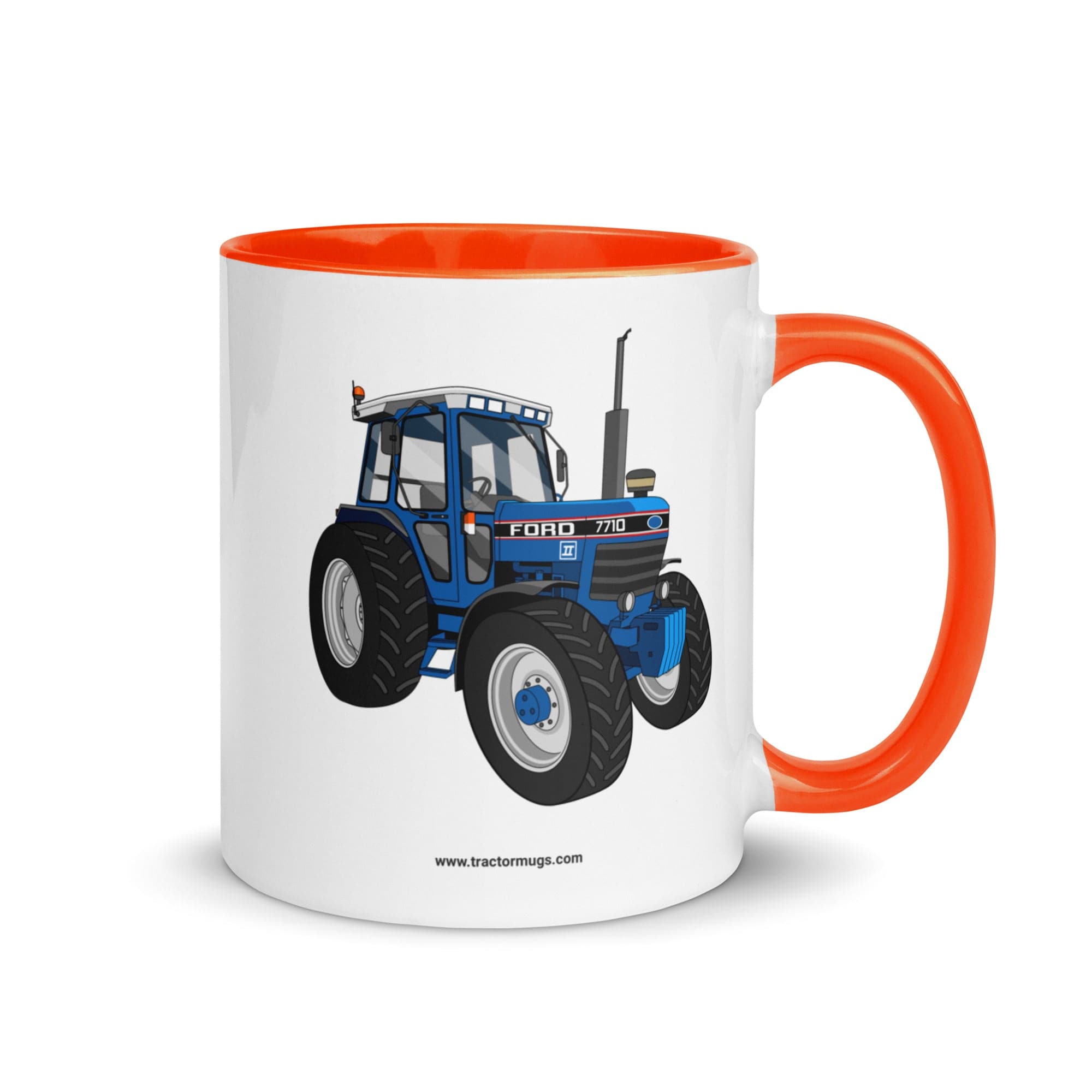 The Tractor Mugs Store Orange Ford 7710 | Mug with Color Inside Quality Farmers Merch