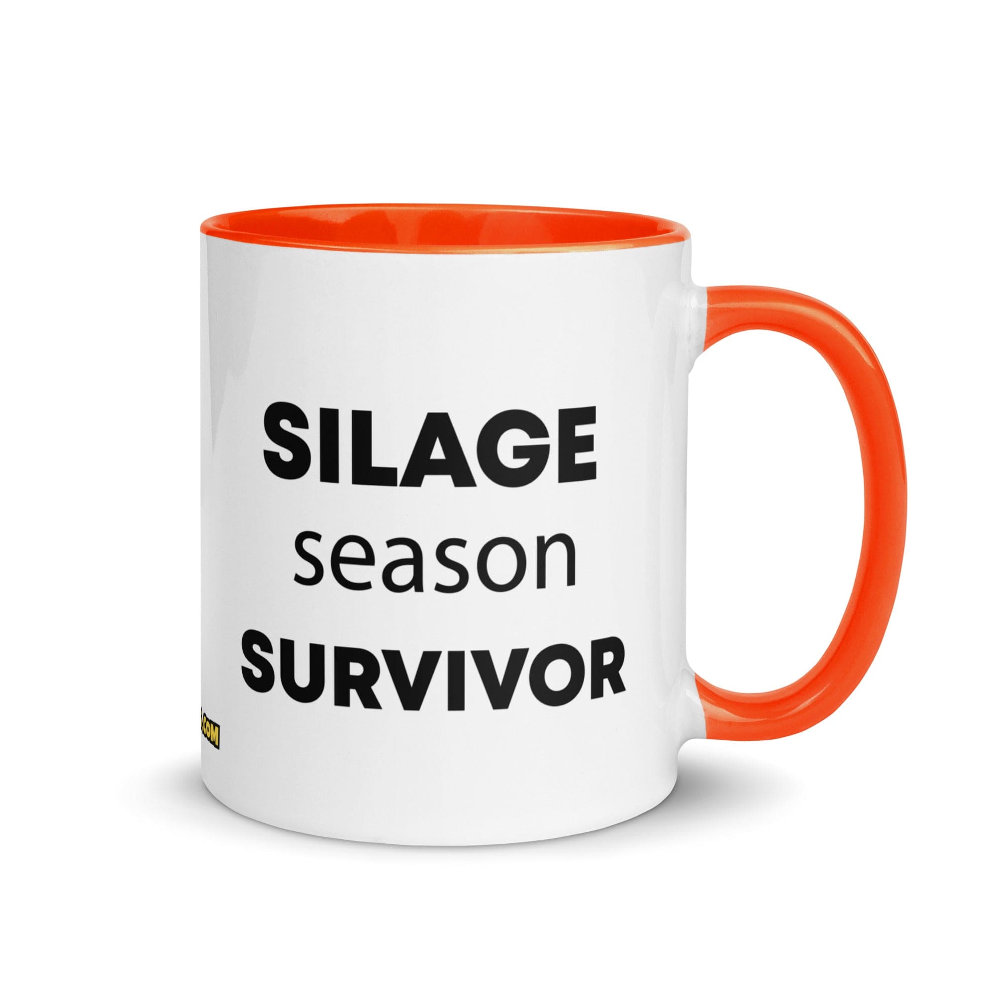 The Tractor Mugs Store Orange Silage Season Survivor | Mug with Color Inside Quality Farmers Merch