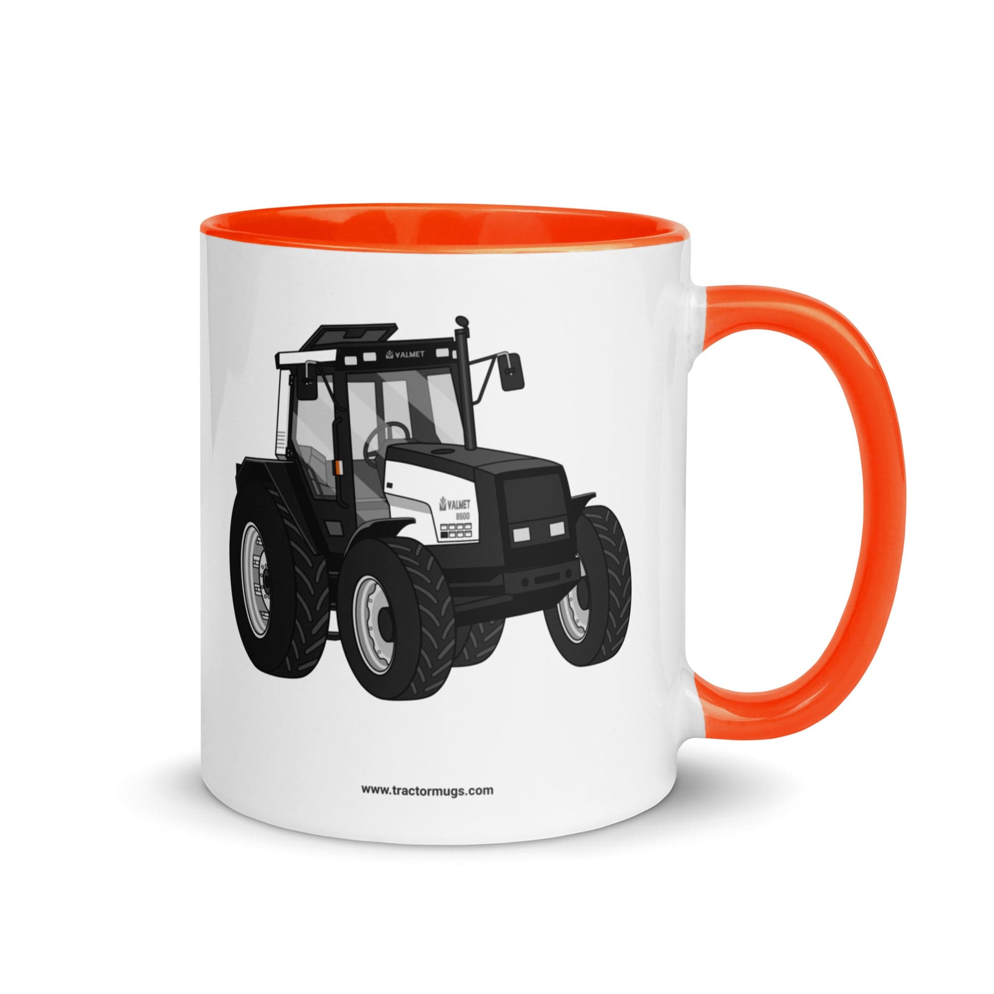The Tractor Mugs Store Orange Valmet Mega 8600 | Mug with Color Inside Quality Farmers Merch