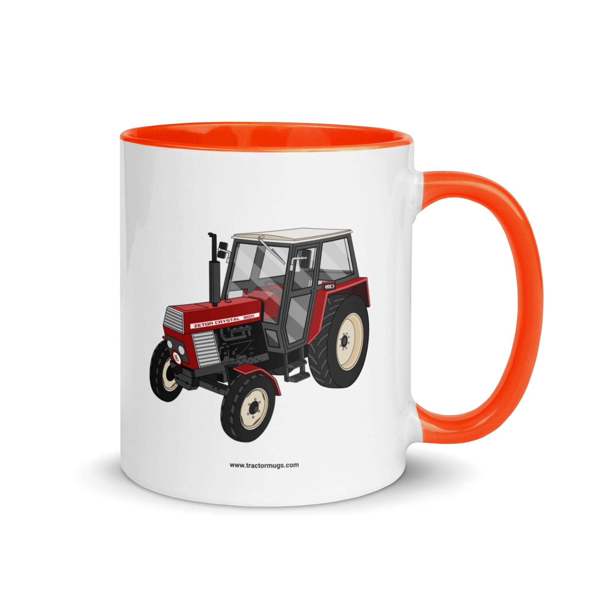 The Tractor Mugs Store Orange Zetor Crystal 8011 | Mug with Color Inside Quality Farmers Merch