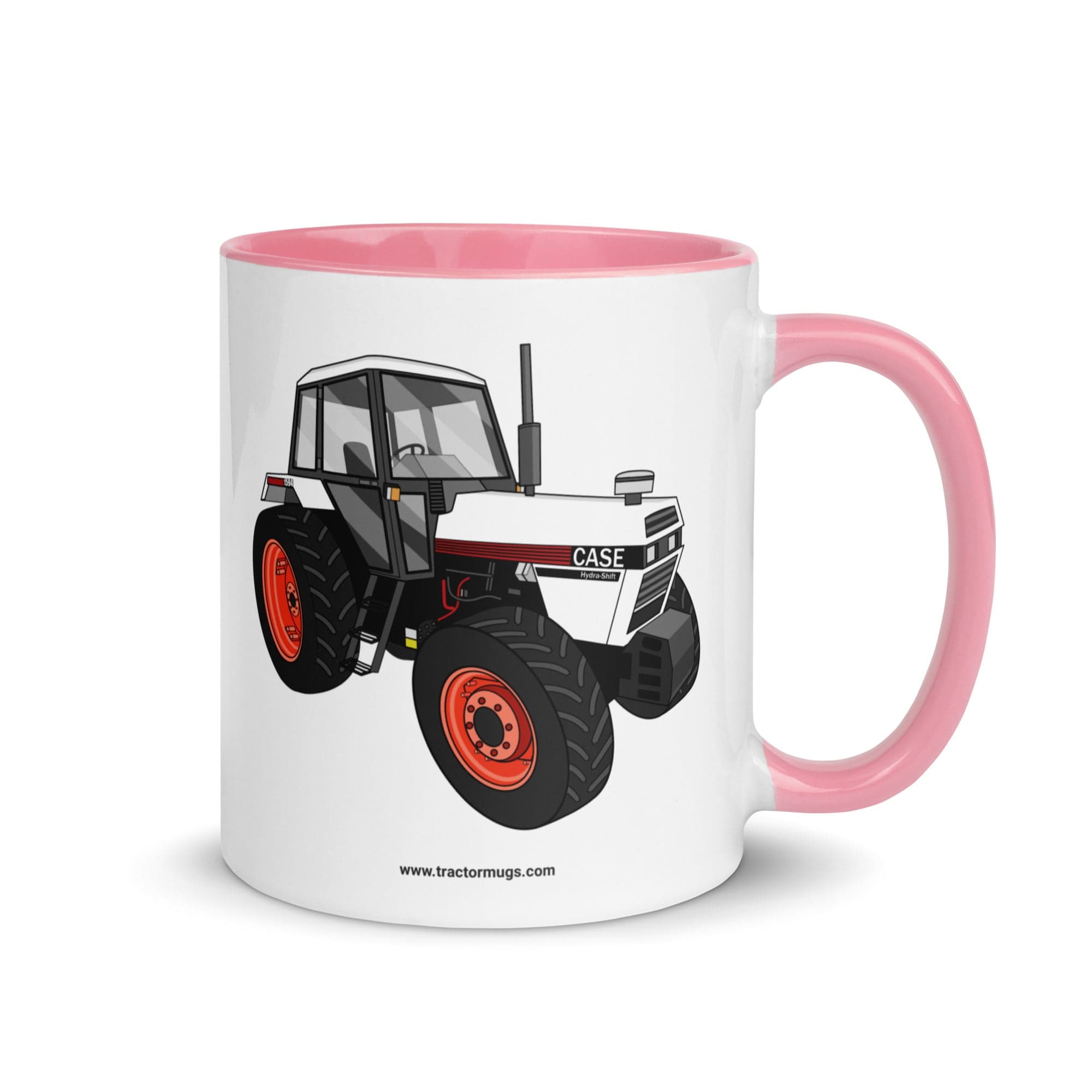 The Tractor Mugs Store Pink 1985 Case 1594 Hydra-Shift | Mug with Color Inside Quality Farmers Merch