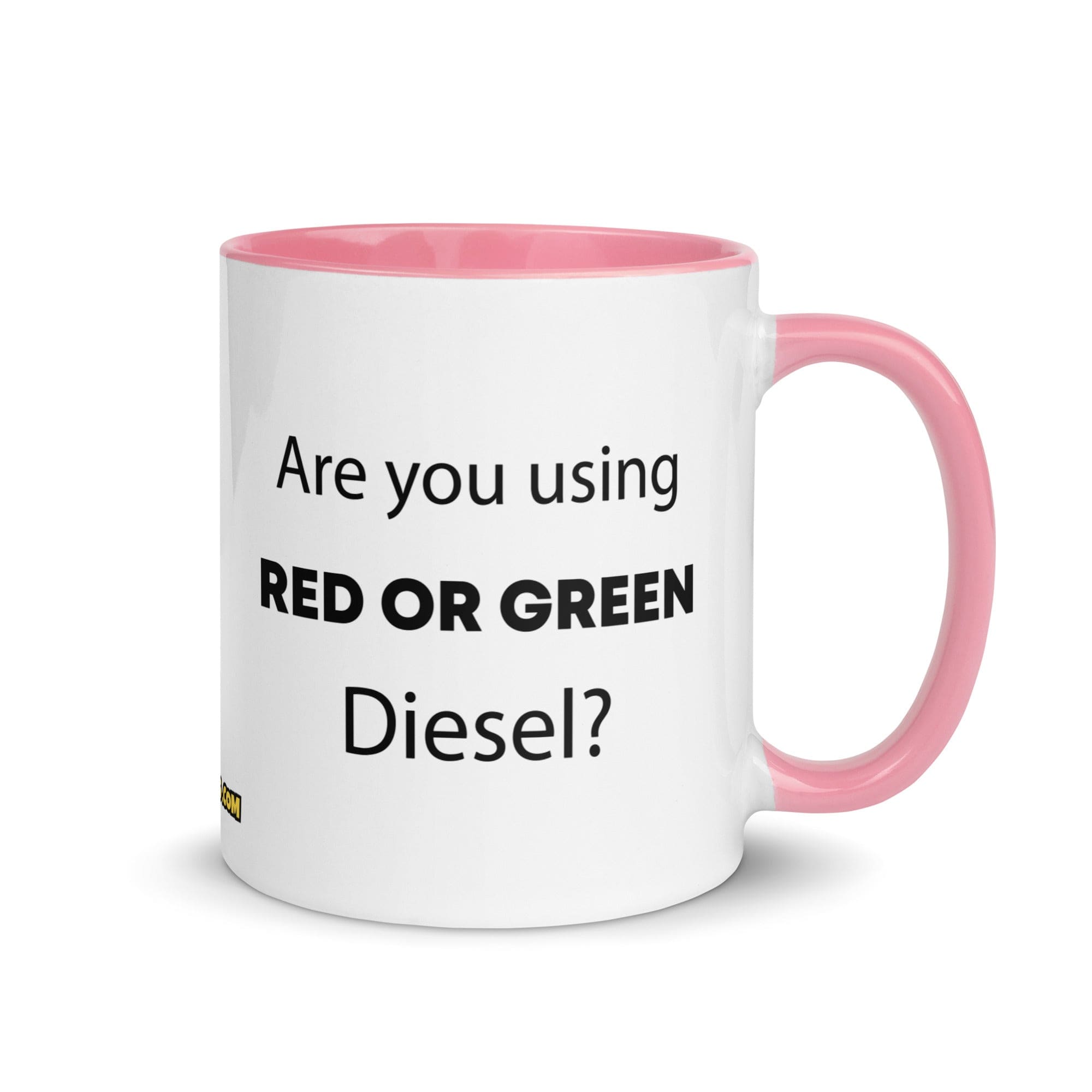 The Tractor Mugs Store Pink Are You Using Red Or Green Diesel? | Mug with Color Inside Quality Farmers Merch