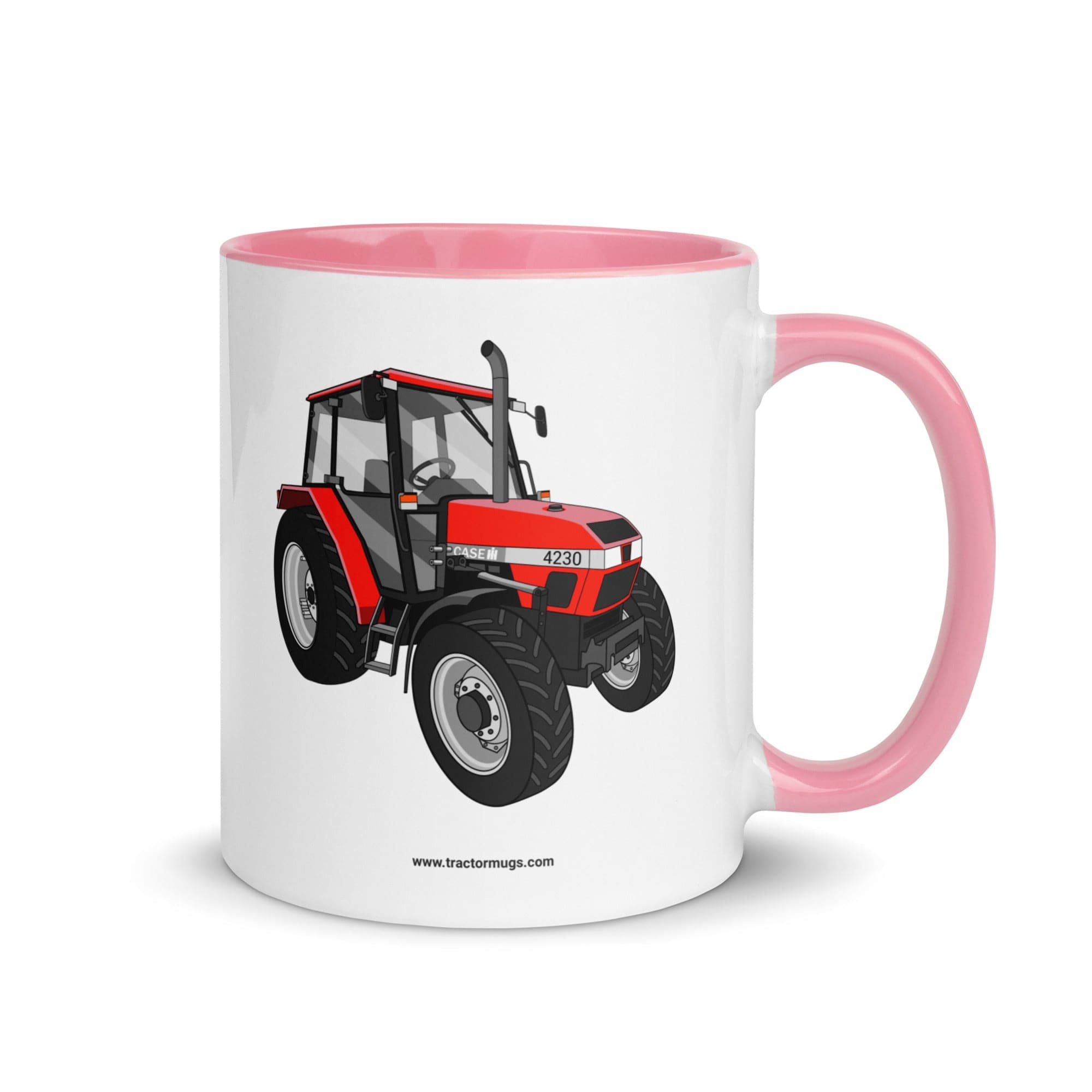 The Tractor Mugs Store Pink Case 4230 | Mug with Color Inside Quality Farmers Merch