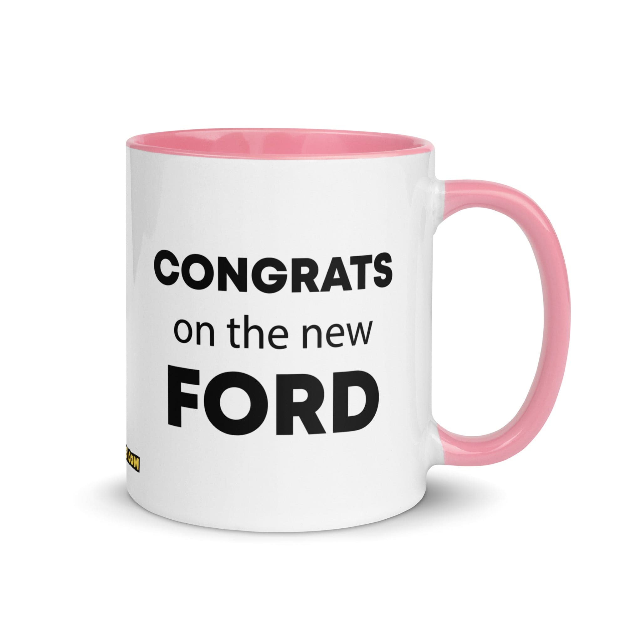 The Tractor Mugs Store Pink Congrats On The New Ford | Mug with Color Inside Quality Farmers Merch