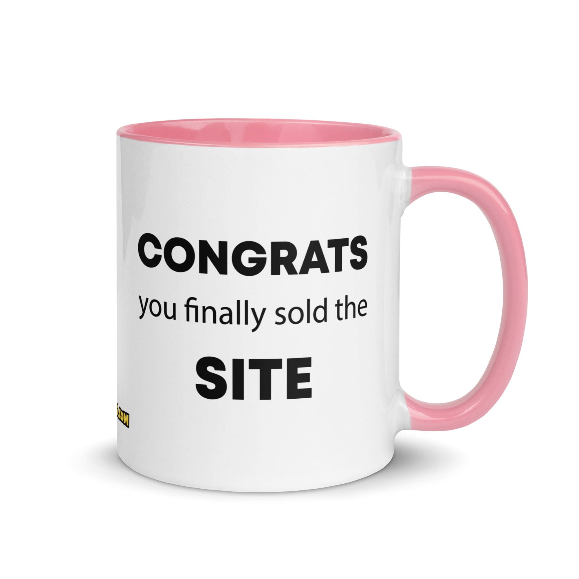 The Tractor Mugs Store Pink Congrats You Finally Sold The Site | Mug with Color Inside Quality Farmers Merch