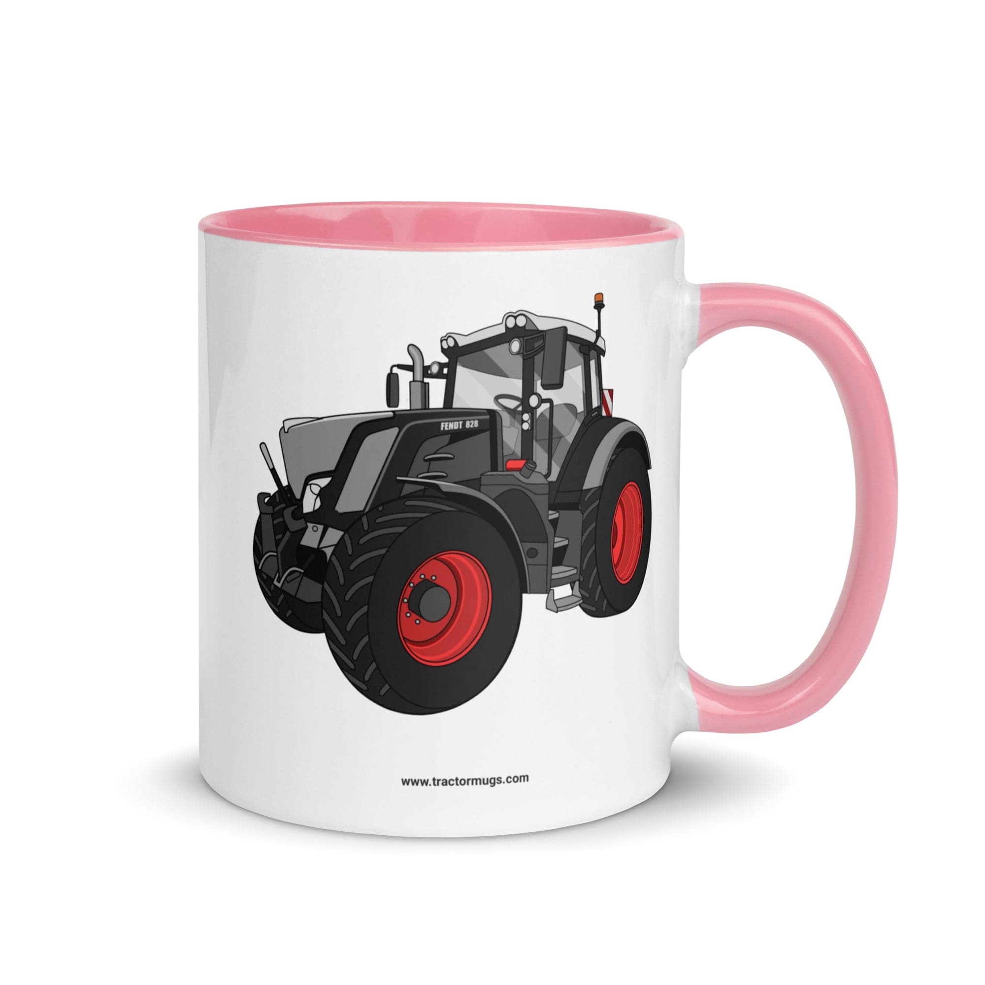 The Tractor Mugs Store Pink Fendt 828 Profi Black Beauty | Mug with Color Inside Quality Farmers Merch