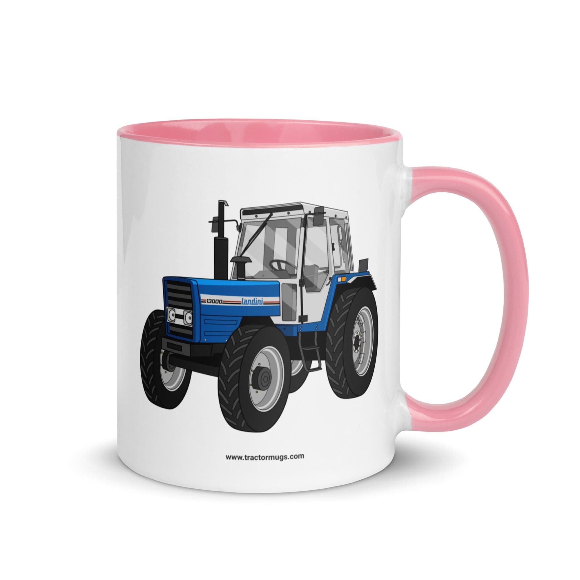 The Tractor Mugs Store Pink Landini 13000 | Mug with Color Inside Quality Farmers Merch