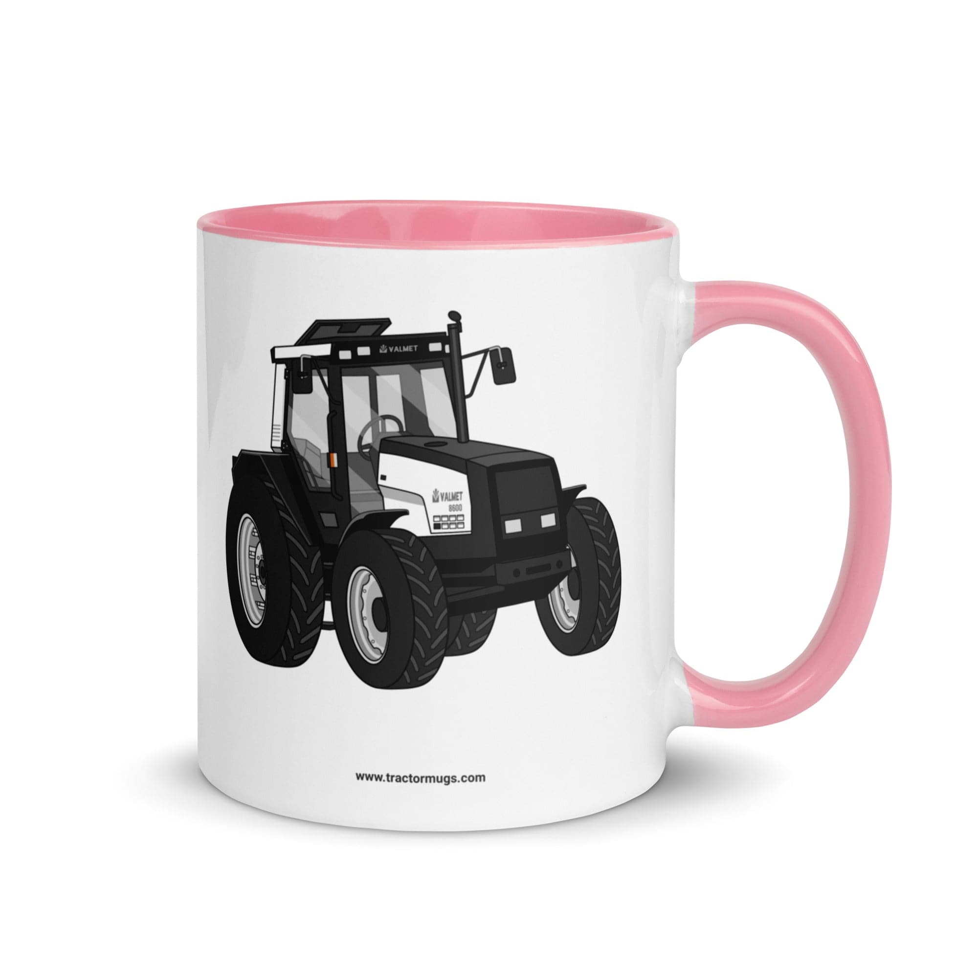 The Tractor Mugs Store Pink Valmet Mega 8600 | Mug with Color Inside Quality Farmers Merch