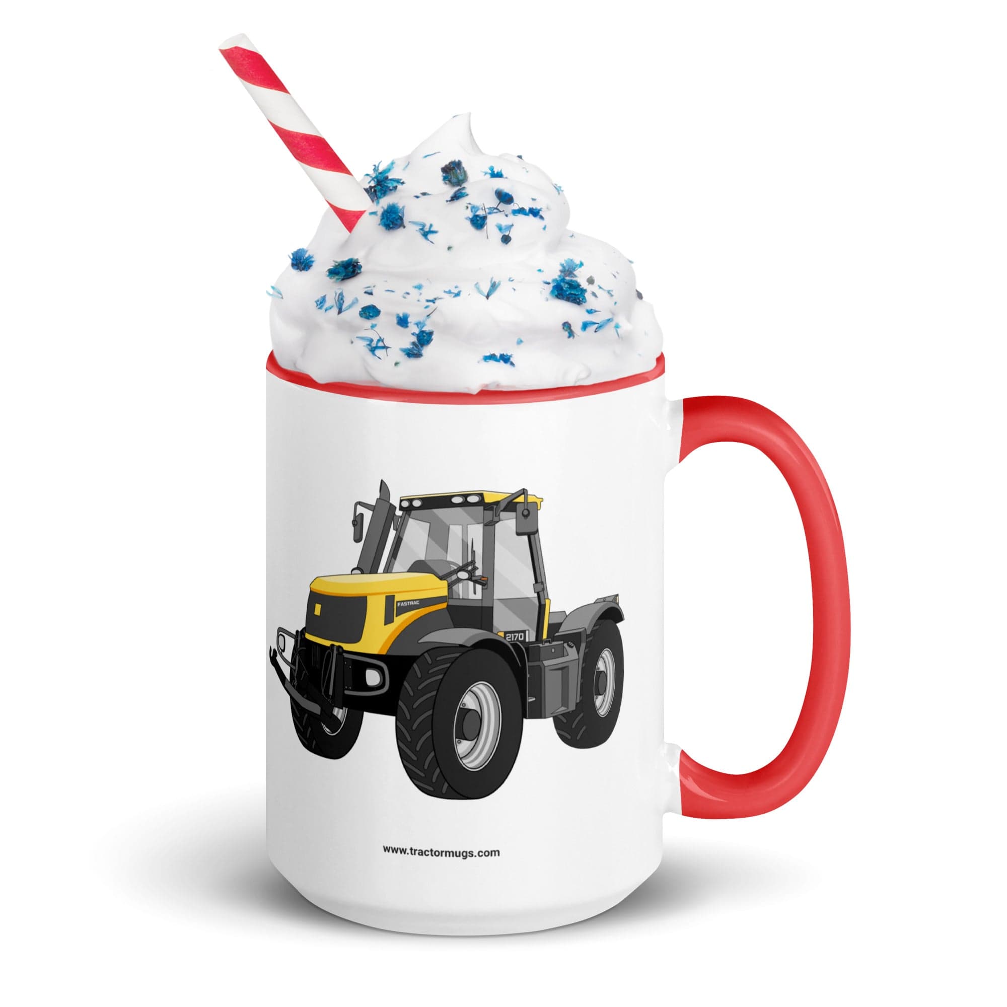 The Tractor Mugs Store Red / 15 oz JCB Fastrac 2170 | Mug with Color Inside Quality Farmers Merch