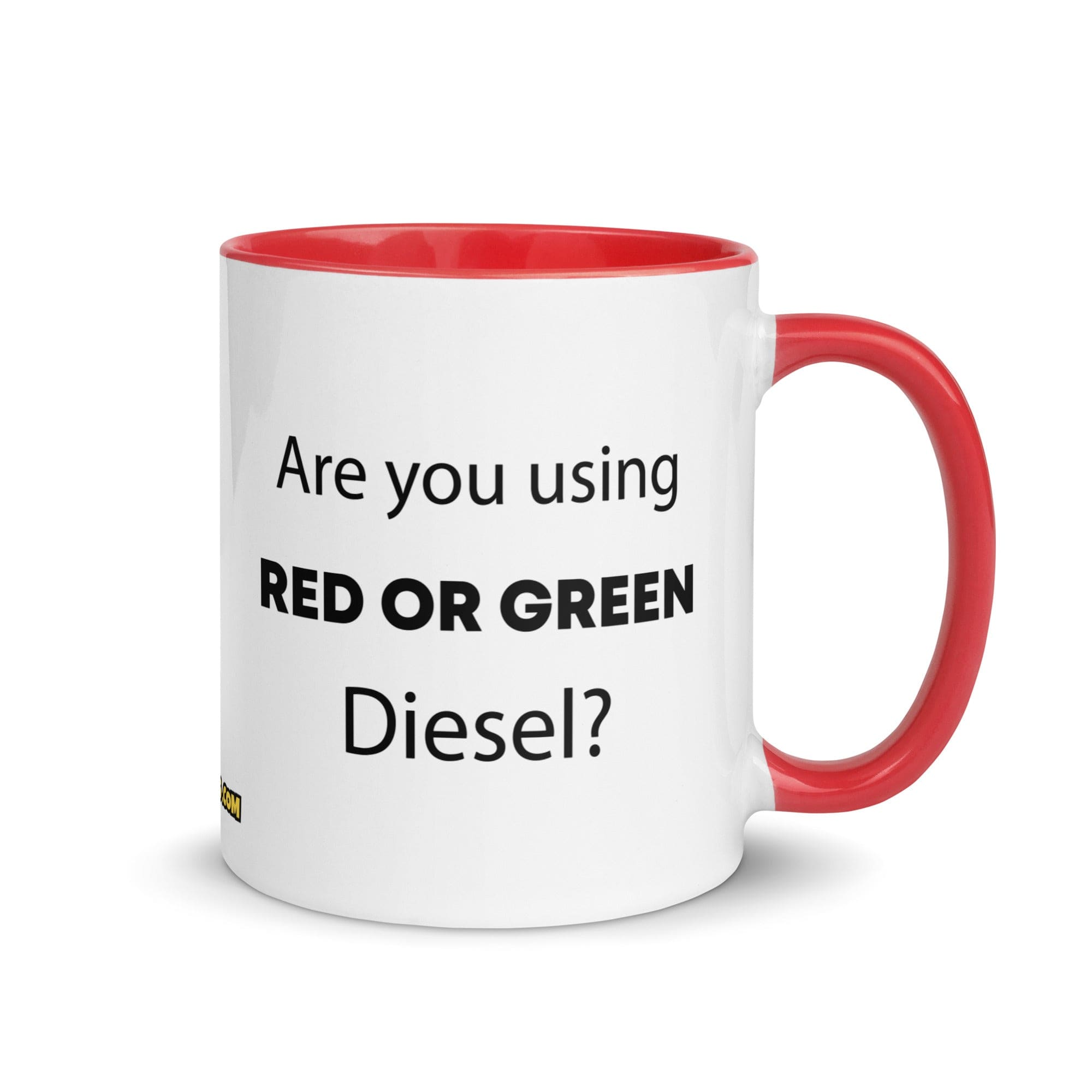The Tractor Mugs Store Red Are You Using Red Or Green Diesel? | Mug with Color Inside Quality Farmers Merch