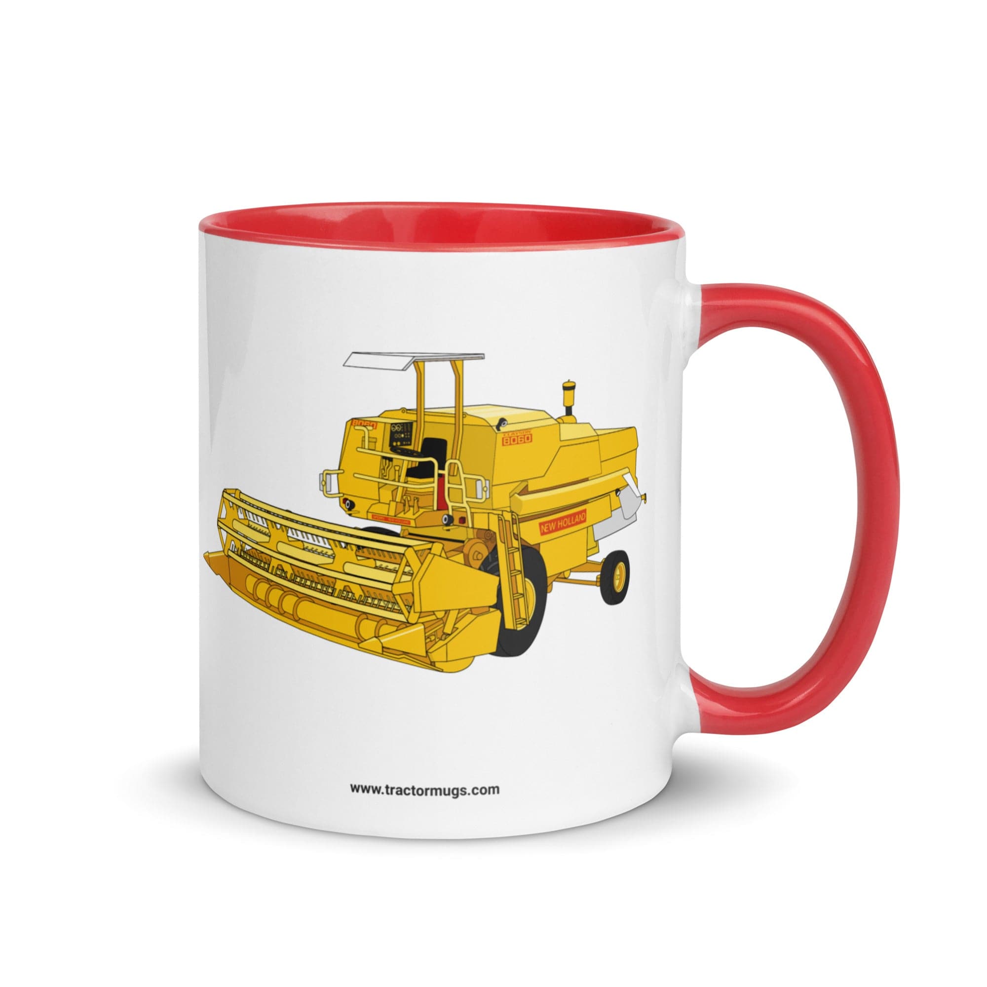 The Tractor Mugs Store Red Clayson 8060 Combine Harvester | Mug with Color Inside Quality Farmers Merch