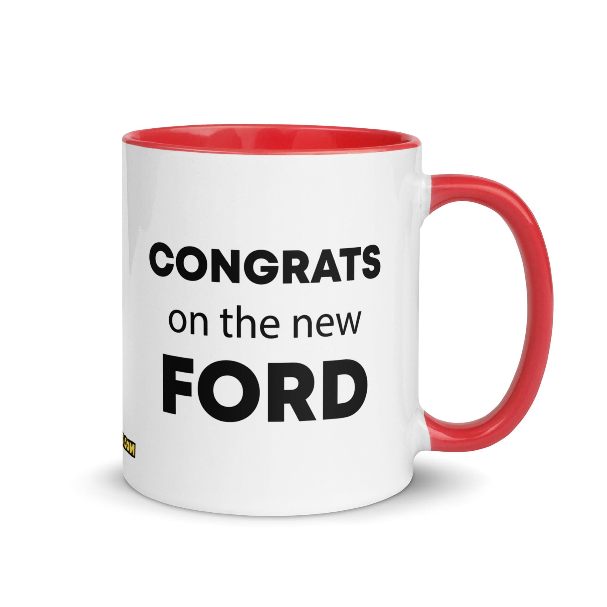 The Tractor Mugs Store Red Congrats On The New Ford | Mug with Color Inside Quality Farmers Merch