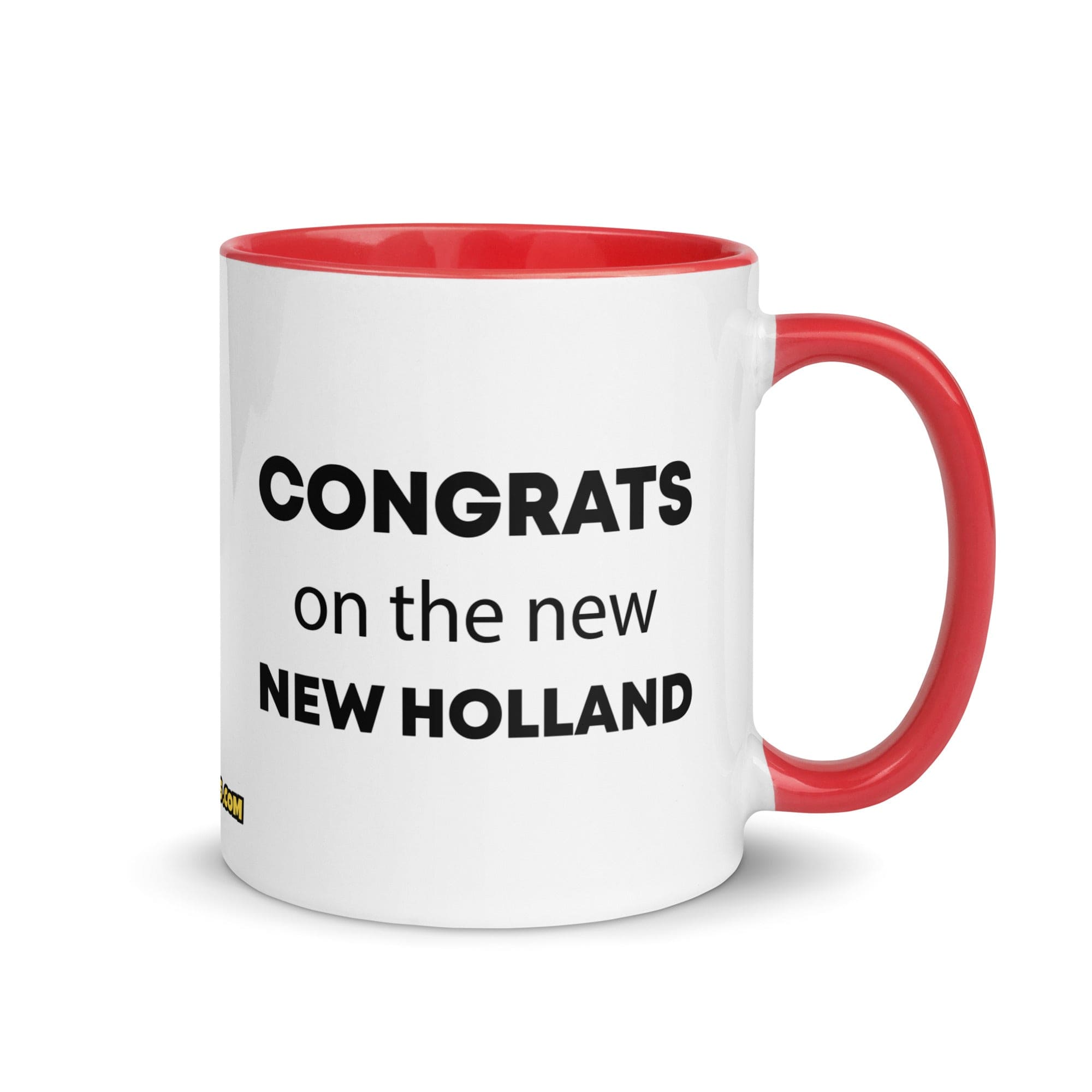 The Tractor Mugs Store Red Congrats On The New New Holland | Mug with Color Inside Quality Farmers Merch