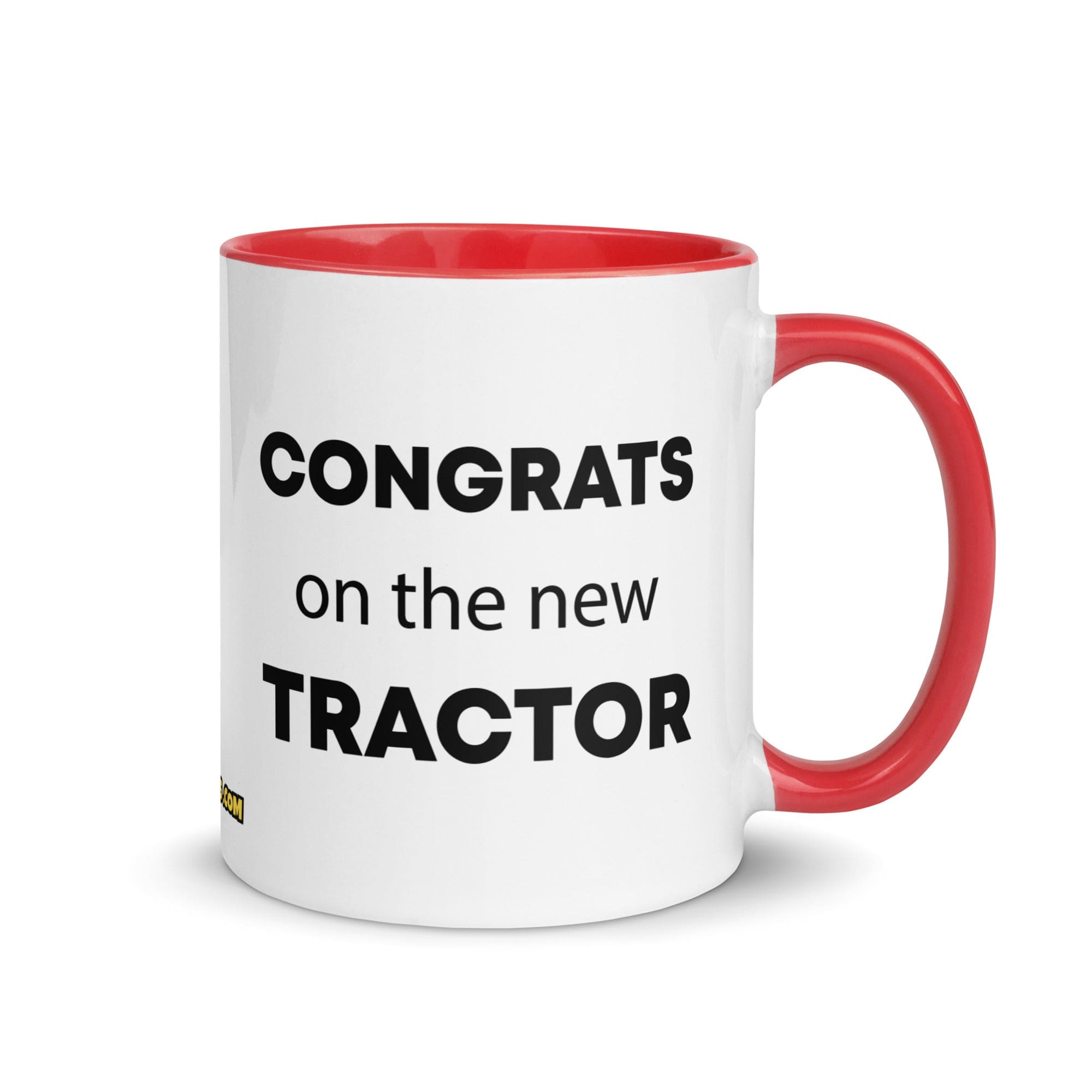 The Tractor Mugs Store Red Congrats On The New Tractor | Mug with Color Inside Quality Farmers Merch