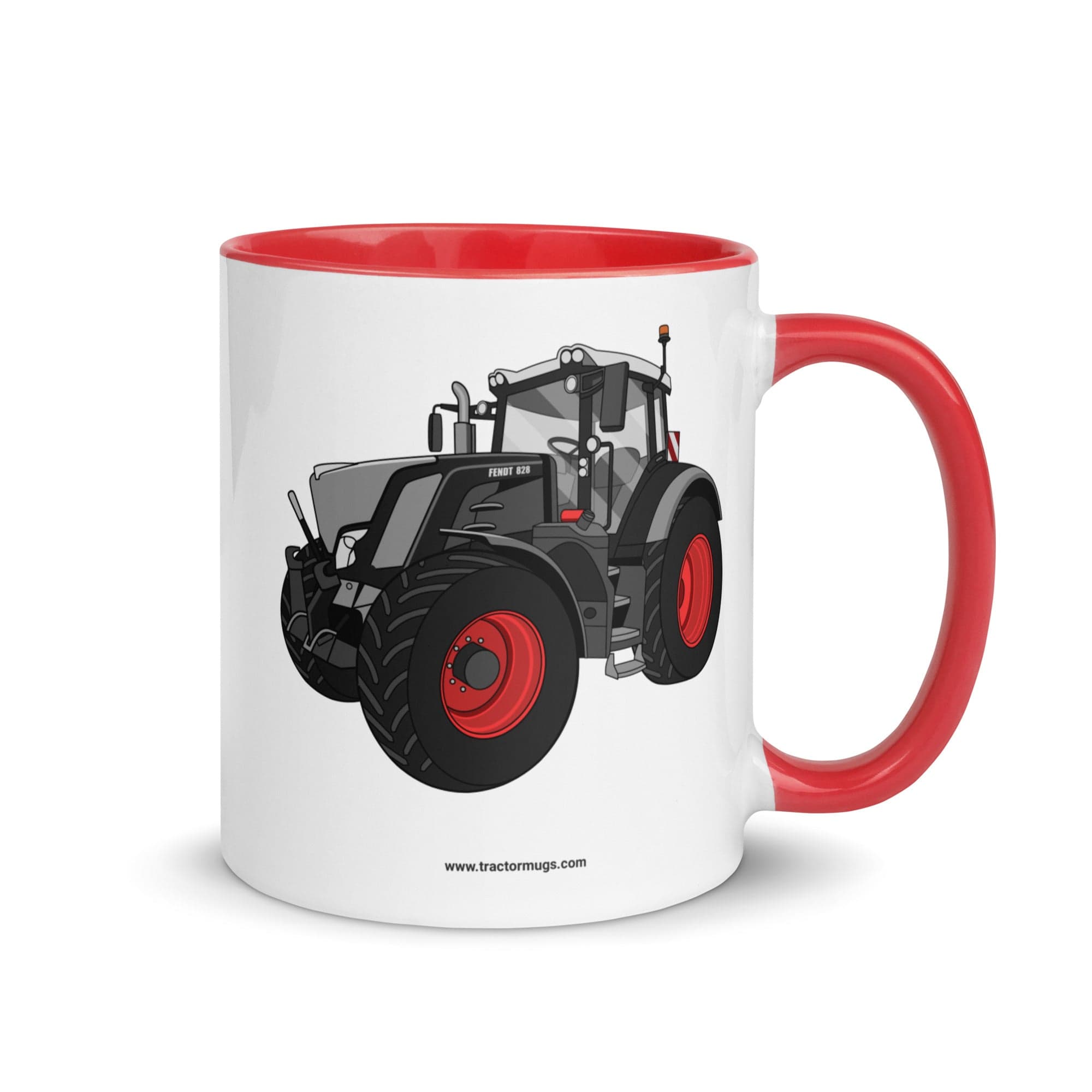 The Tractor Mugs Store Red Fendt 828 Profi Black Beauty | Mug with Color Inside Quality Farmers Merch