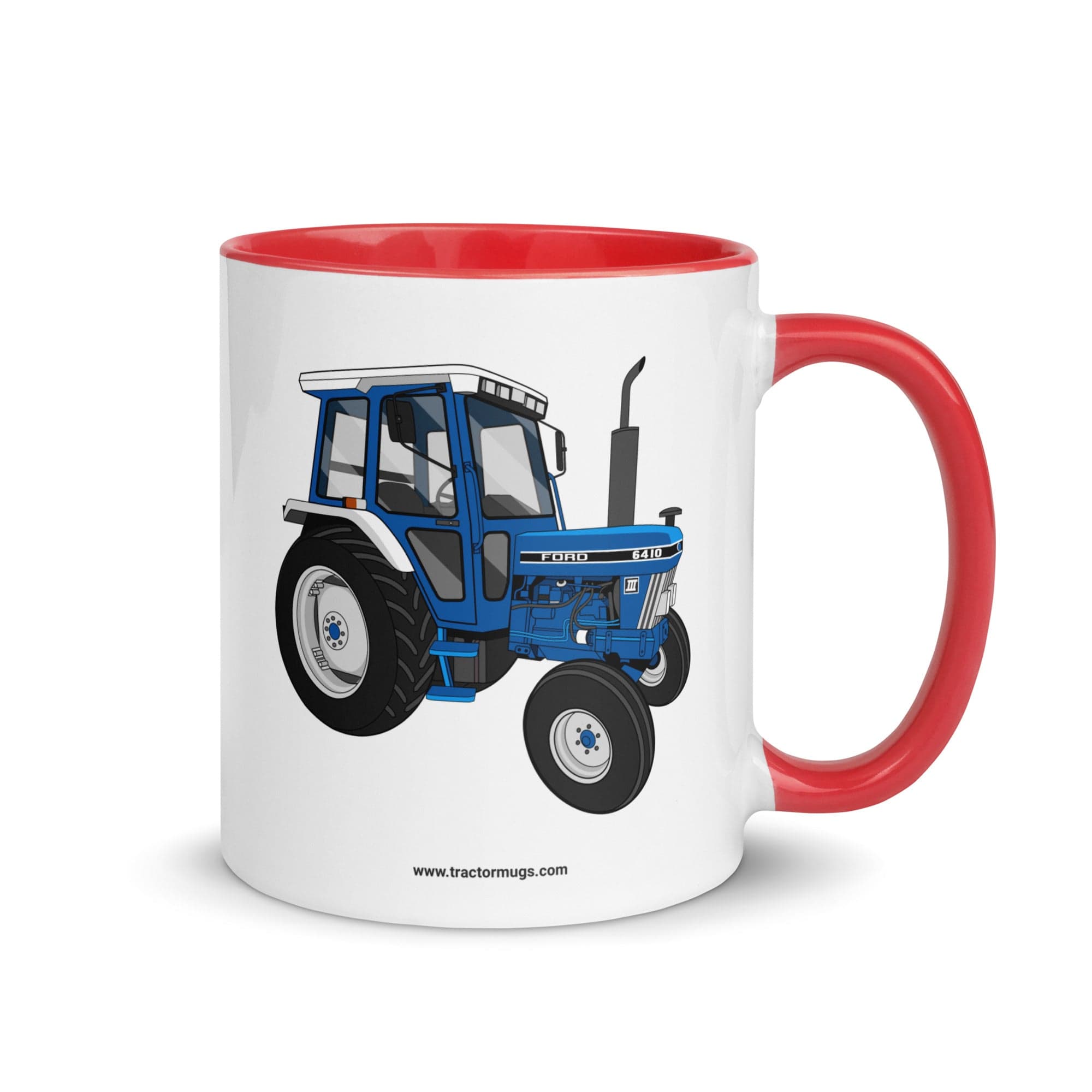 The Tractor Mugs Store Red Ford 6410 2WD | Mug with Color Inside Quality Farmers Merch