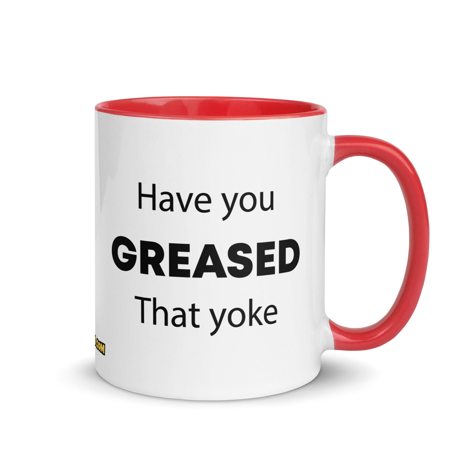The Tractor Mugs Store Red Have You Greased That Yoke | Mug with Color Inside Quality Farmers Merch
