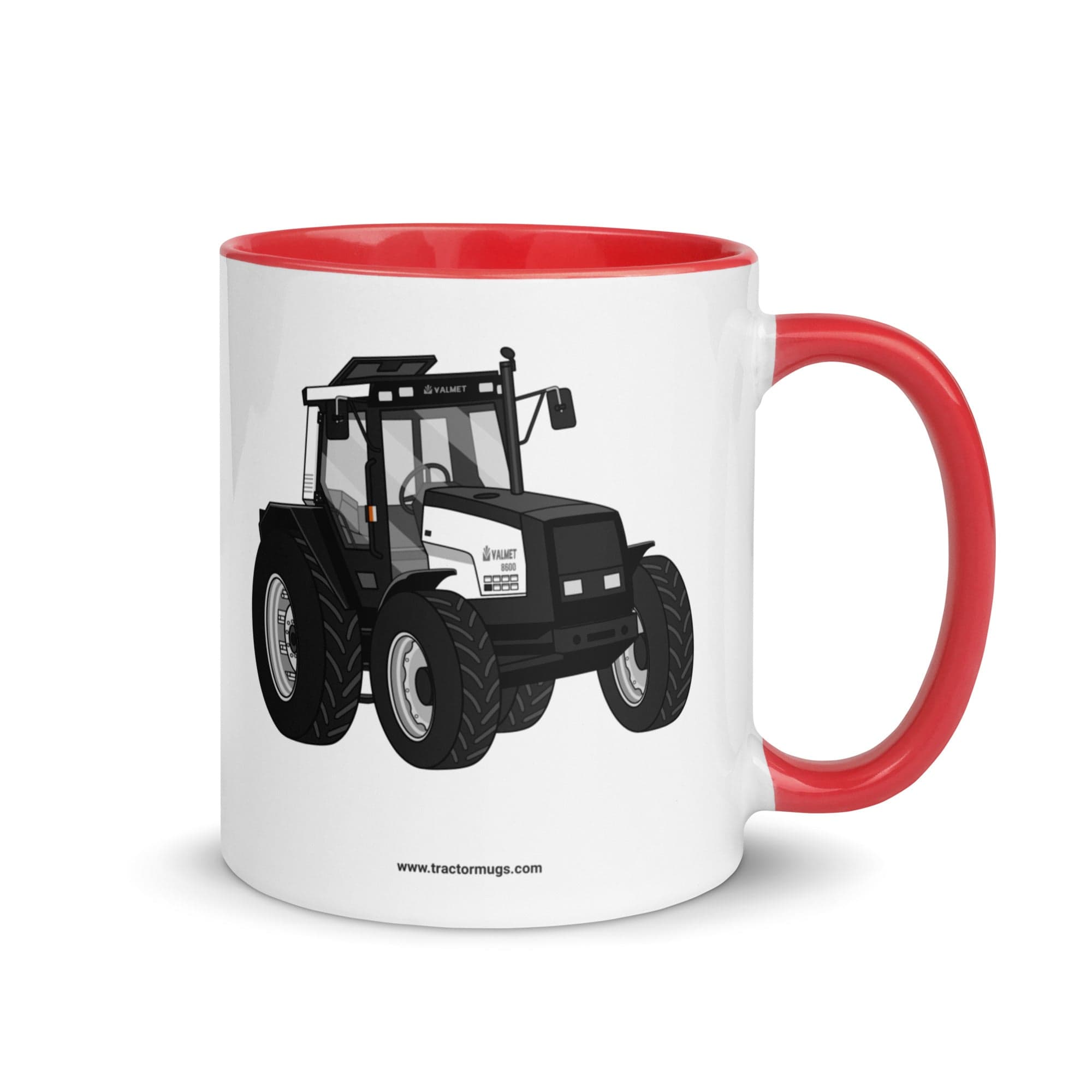 The Tractor Mugs Store Red Valmet Mega 8600 | Mug with Color Inside Quality Farmers Merch