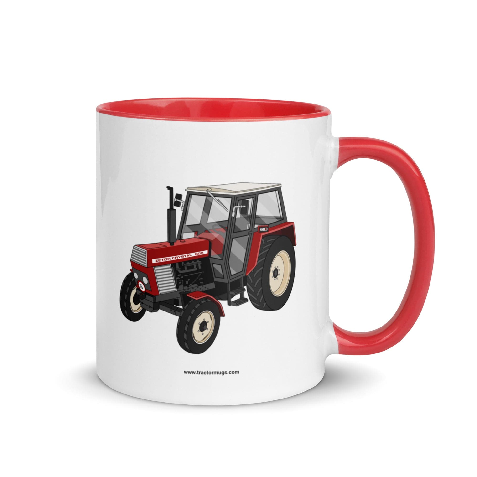 The Tractor Mugs Store Red Zetor Crystal 8011 | Mug with Color Inside Quality Farmers Merch