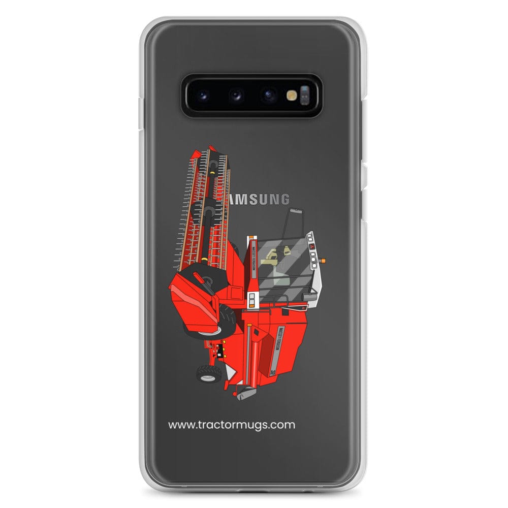 The Tractor Mugs Store Samsung Galaxy S10+ 1994 Massey Ferguson 32 Combine Harvester | Clear Case for Samsung® Quality Farmers Merch