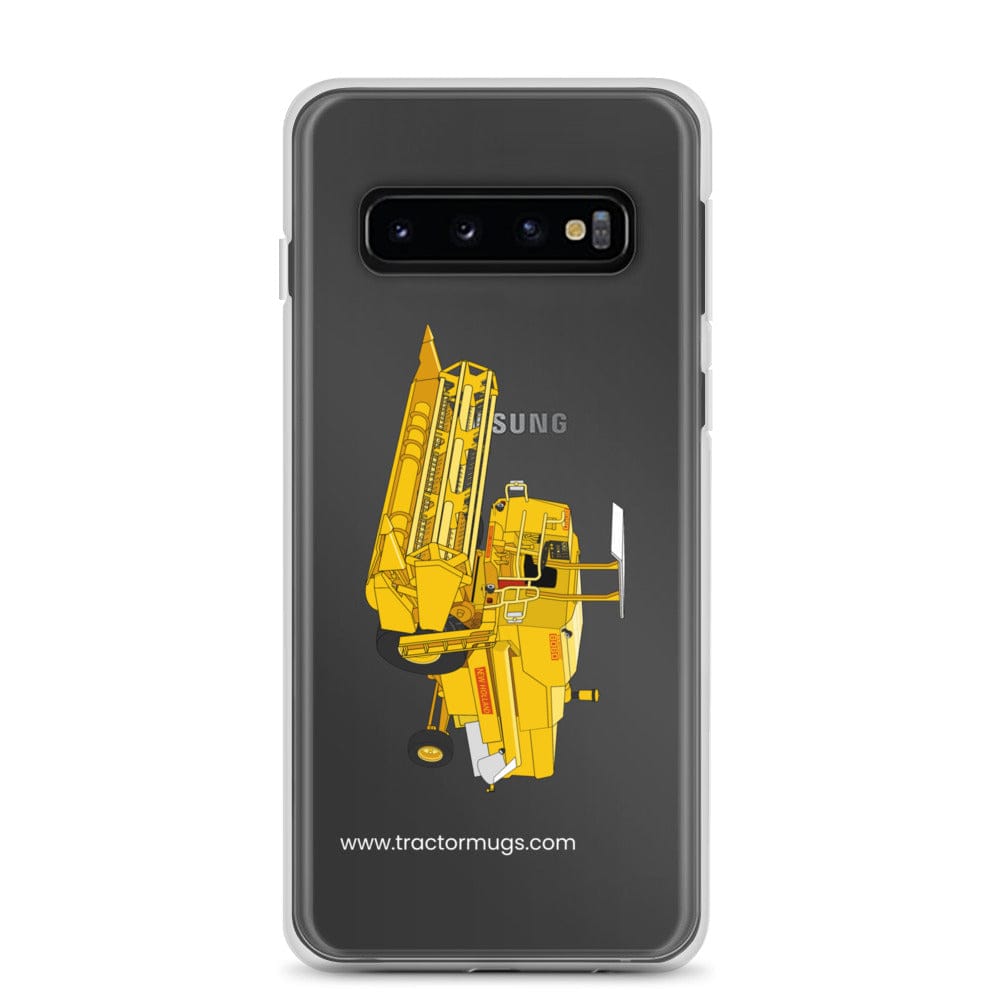 The Tractor Mugs Store Samsung Galaxy S10 Clayson 8060 Combine Harvester | Clear Case for Samsung® Quality Farmers Merch