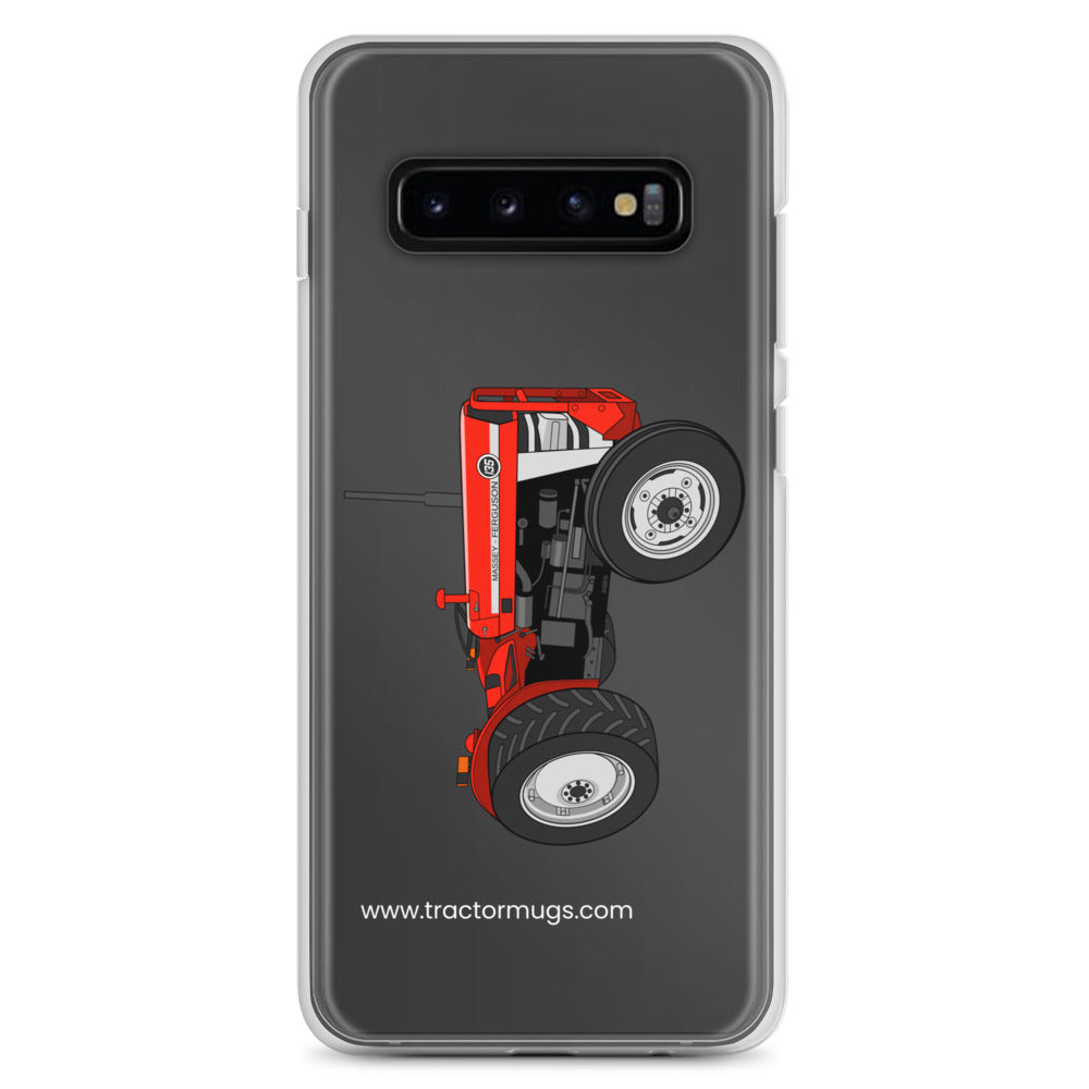 The Tractor Mugs Store Samsung Galaxy S10+ Massey Ferguson 135 with cab | Clear Case for Samsung® Quality Farmers Merch
