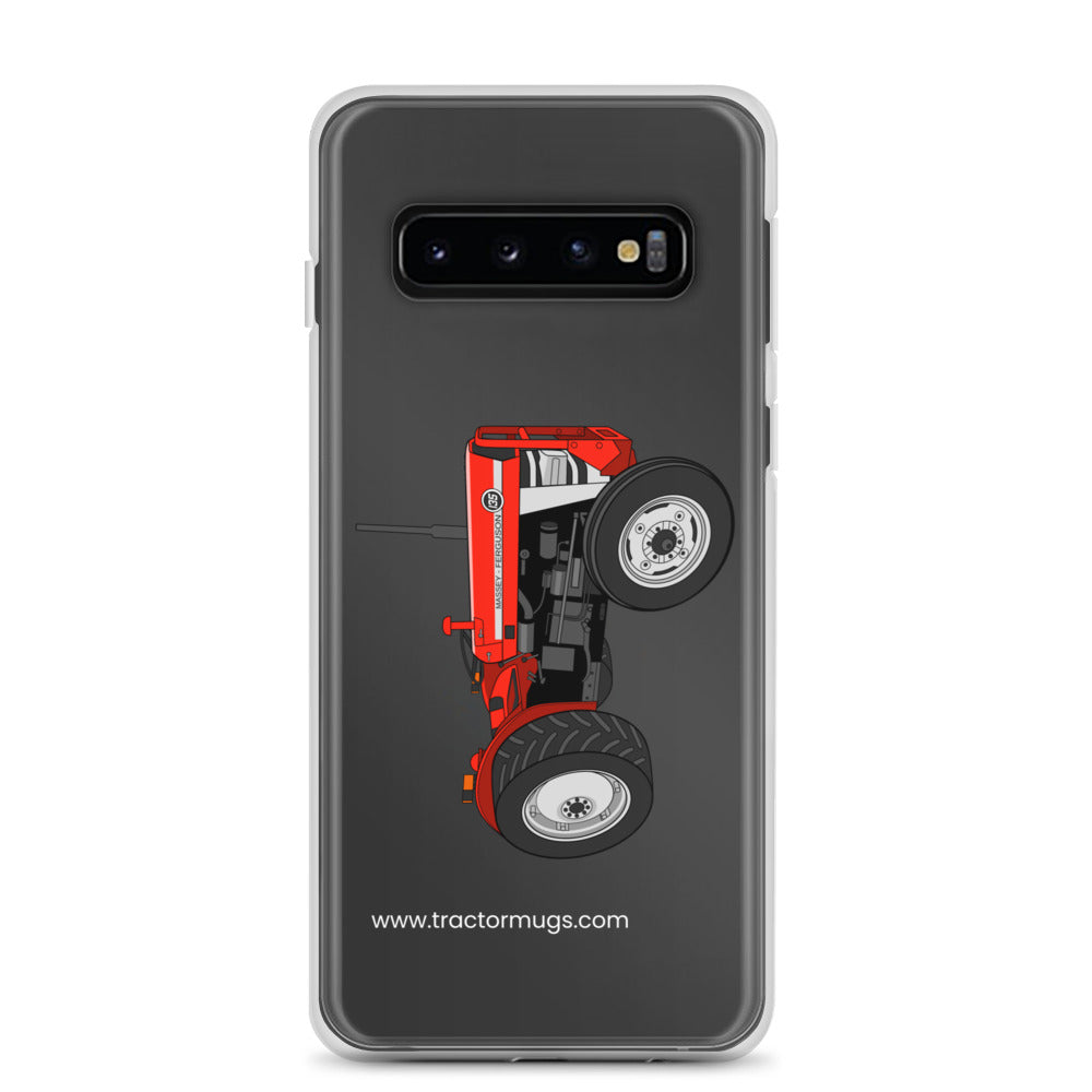 The Tractor Mugs Store Samsung Galaxy S10 Massey Ferguson 135 with cab | Clear Case for Samsung® Quality Farmers Merch