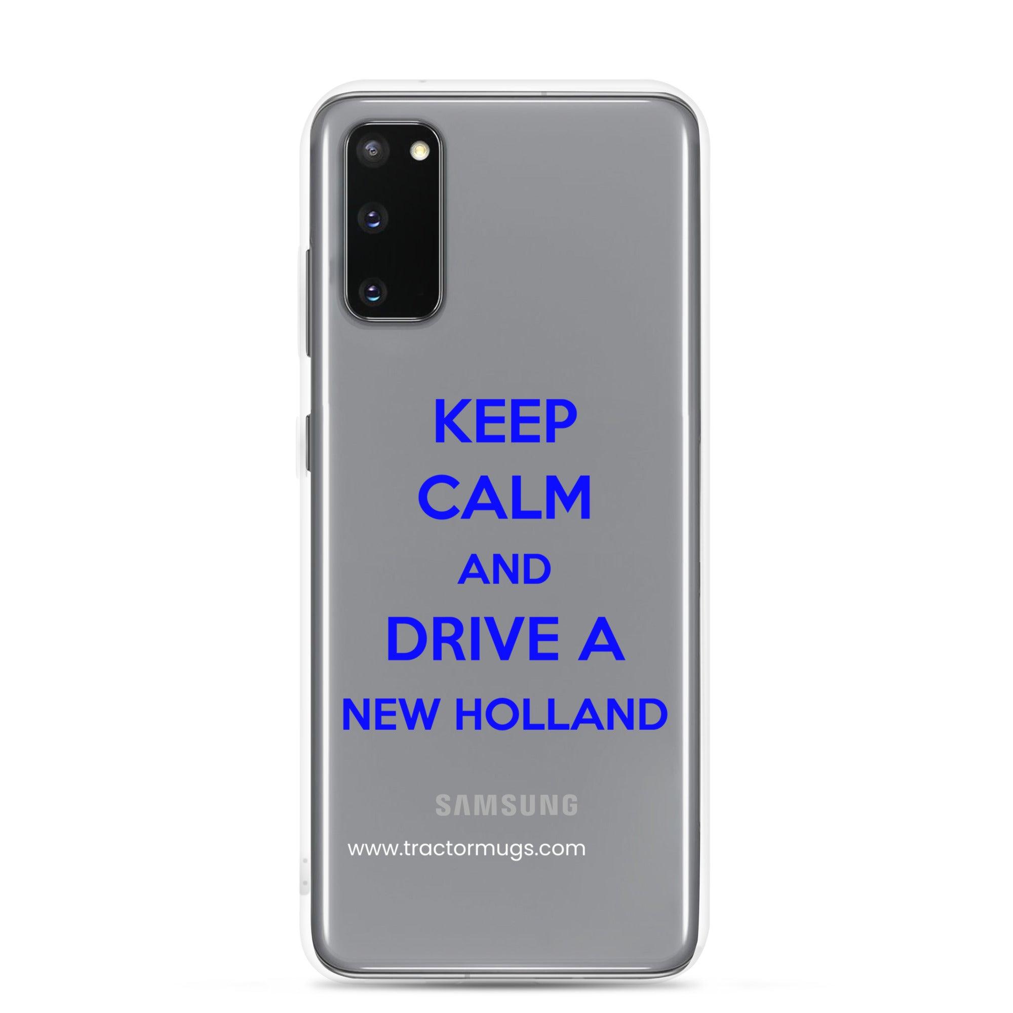 The Tractor Mugs Store Samsung Galaxy S20 Keep Calm New Holland | Clear Case for Samsung® Quality Farmers Merch