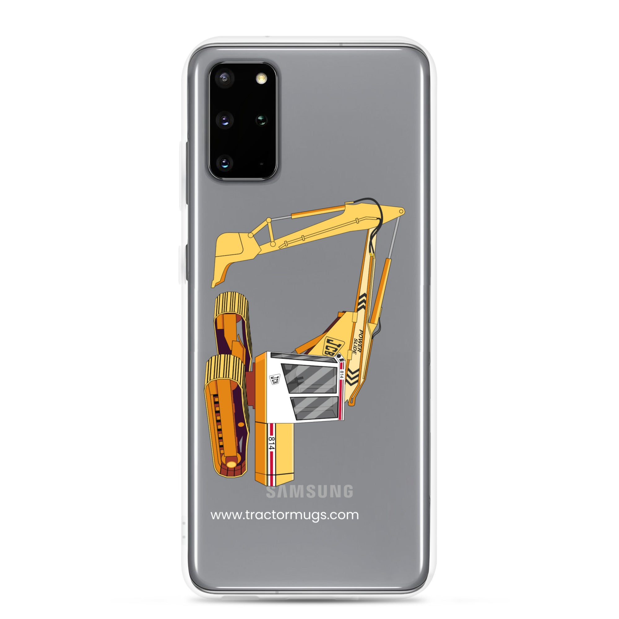 The Tractor Mugs Store Samsung Galaxy S20 Plus JCB 814 Super | Clear Case for Samsung® Quality Farmers Merch