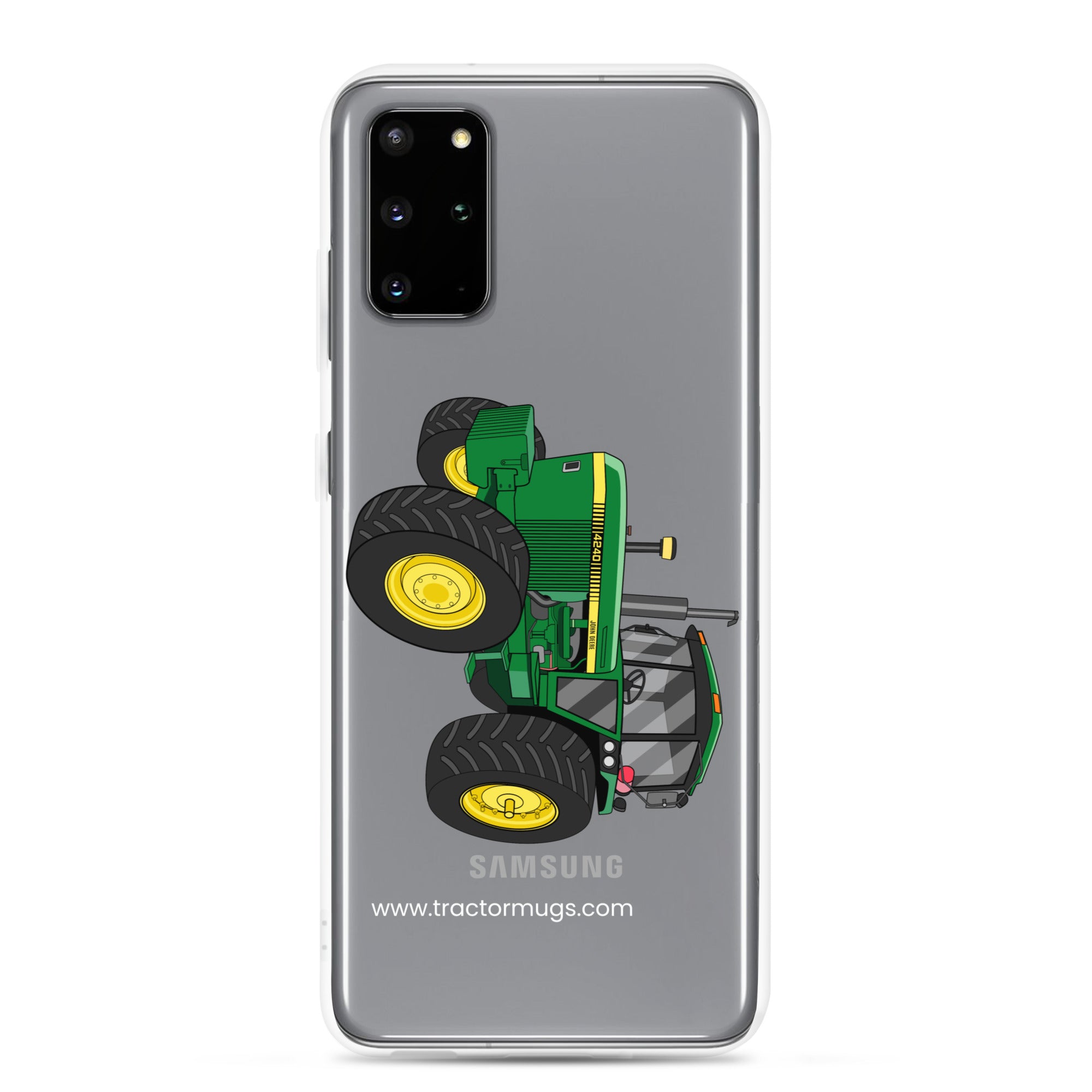 The Tractor Mugs Store Samsung Galaxy S20 Plus John Deere 4240 | Clear Case for Samsung® Quality Farmers Merch