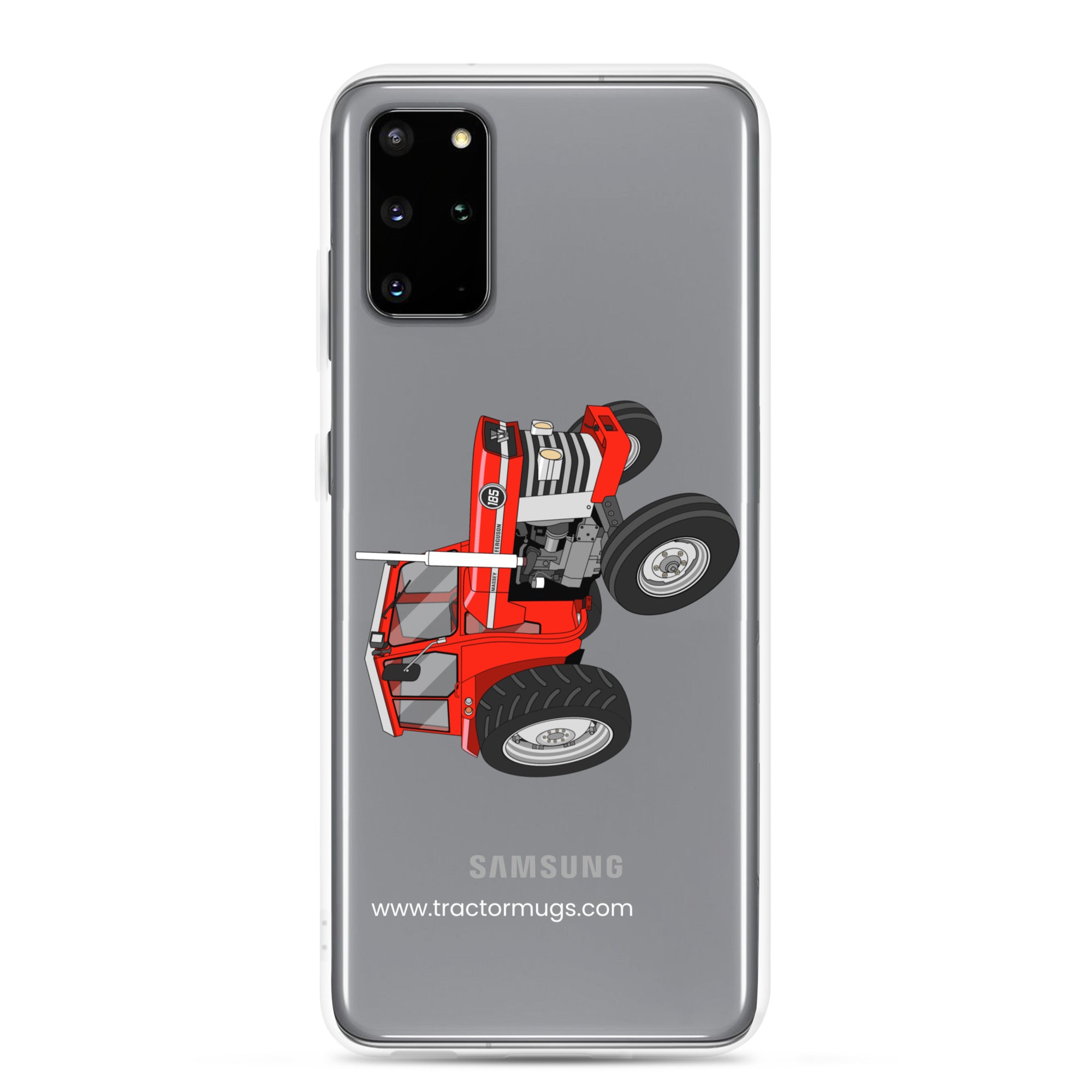 The Tractor Mugs Store Samsung Galaxy S20 Plus Massey Ferguson 185 | Clear Case for Samsung® Quality Farmers Merch