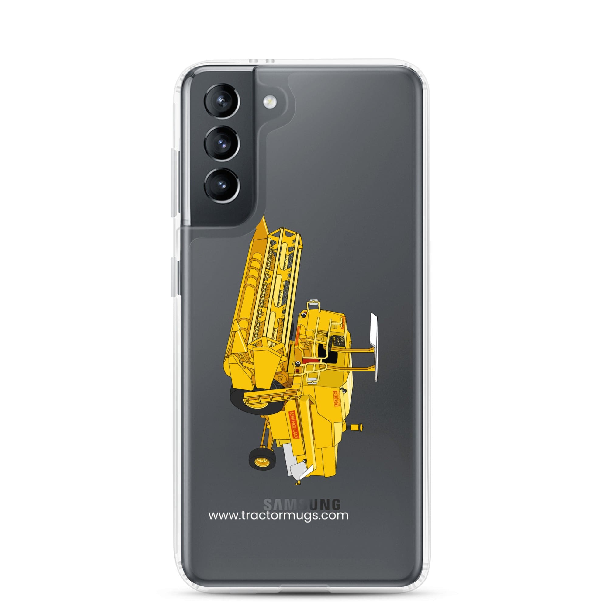 The Tractor Mugs Store Samsung Galaxy S21 Clayson 8060 Combine Harvester | Clear Case for Samsung® Quality Farmers Merch