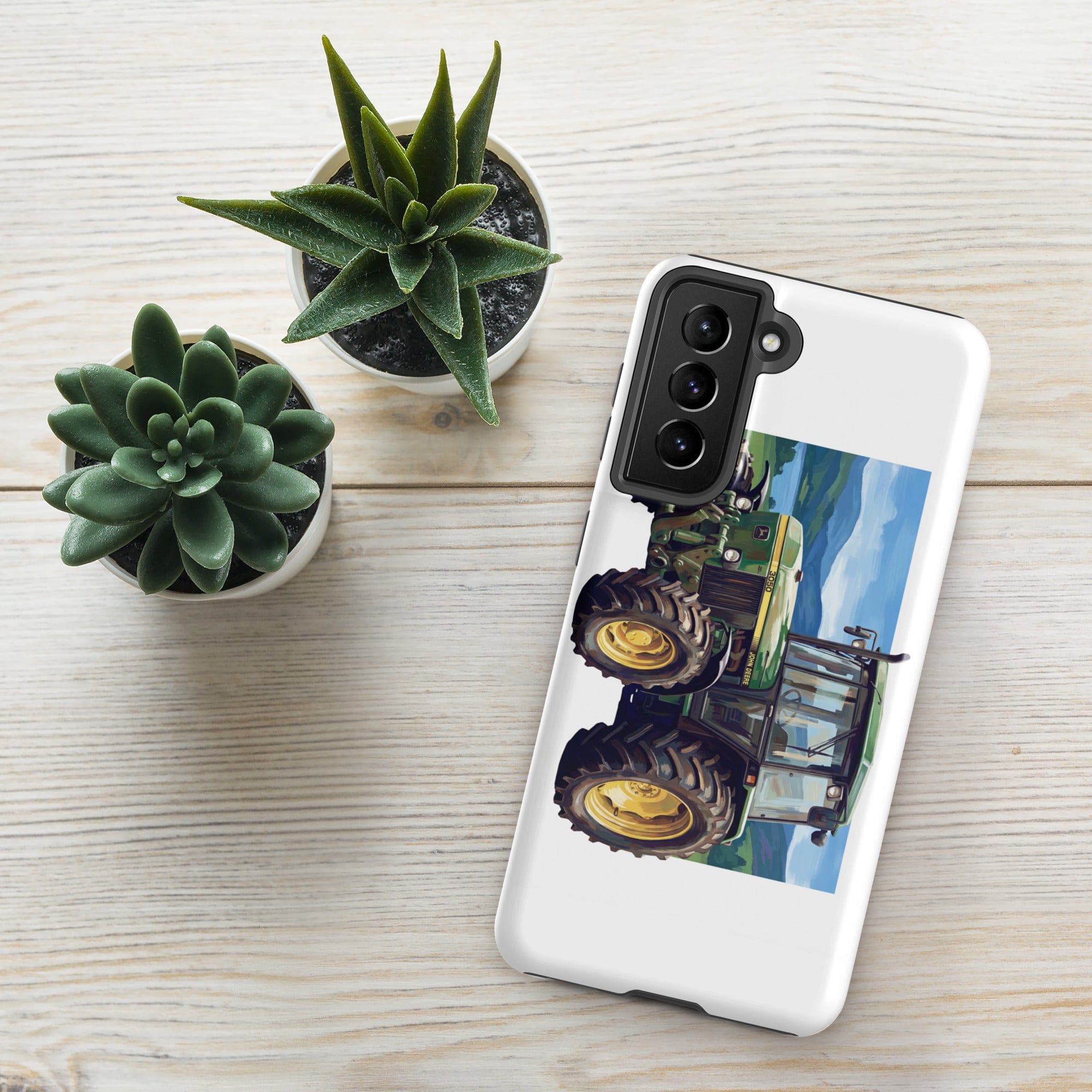 The Tractor Mugs Store Samsung Galaxy S21 John Deere 3050 | Splash Art Tough case for Samsung® Quality Farmers Merch