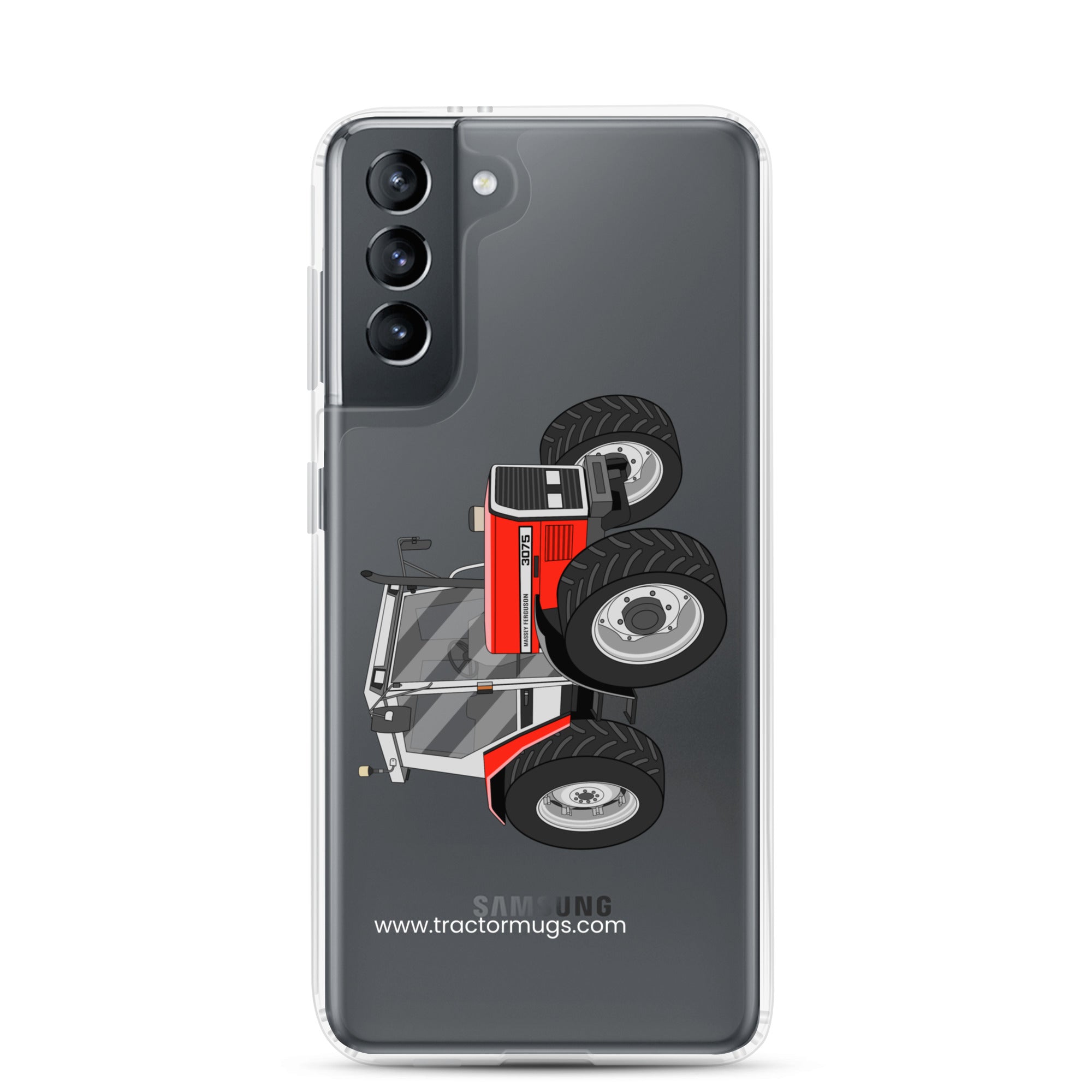 The Tractor Mugs Store Samsung Galaxy S21 Massey Ferguson 3075 | Clear Case for Samsung® Quality Farmers Merch
