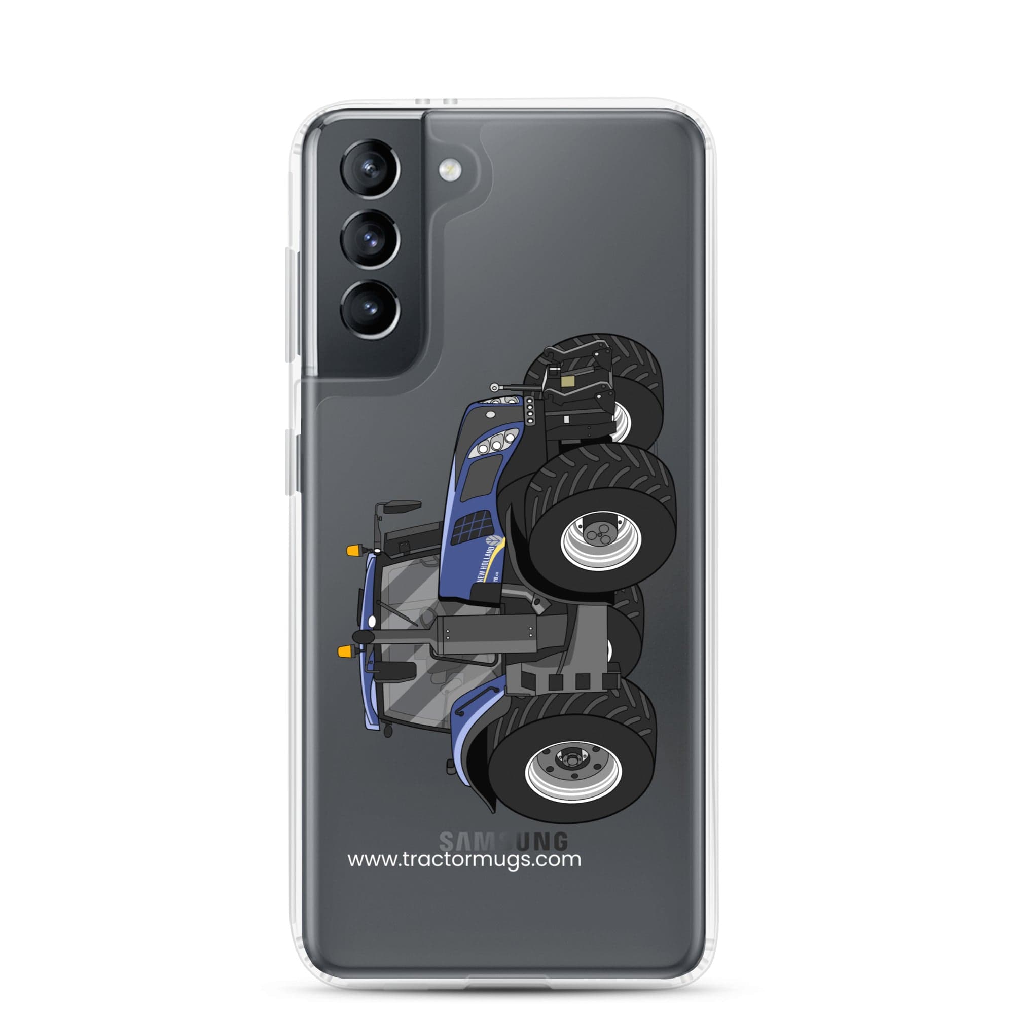 The Tractor Mugs Store Samsung Galaxy S21 New Holland T8 435 | Clear Case for Samsung® Quality Farmers Merch