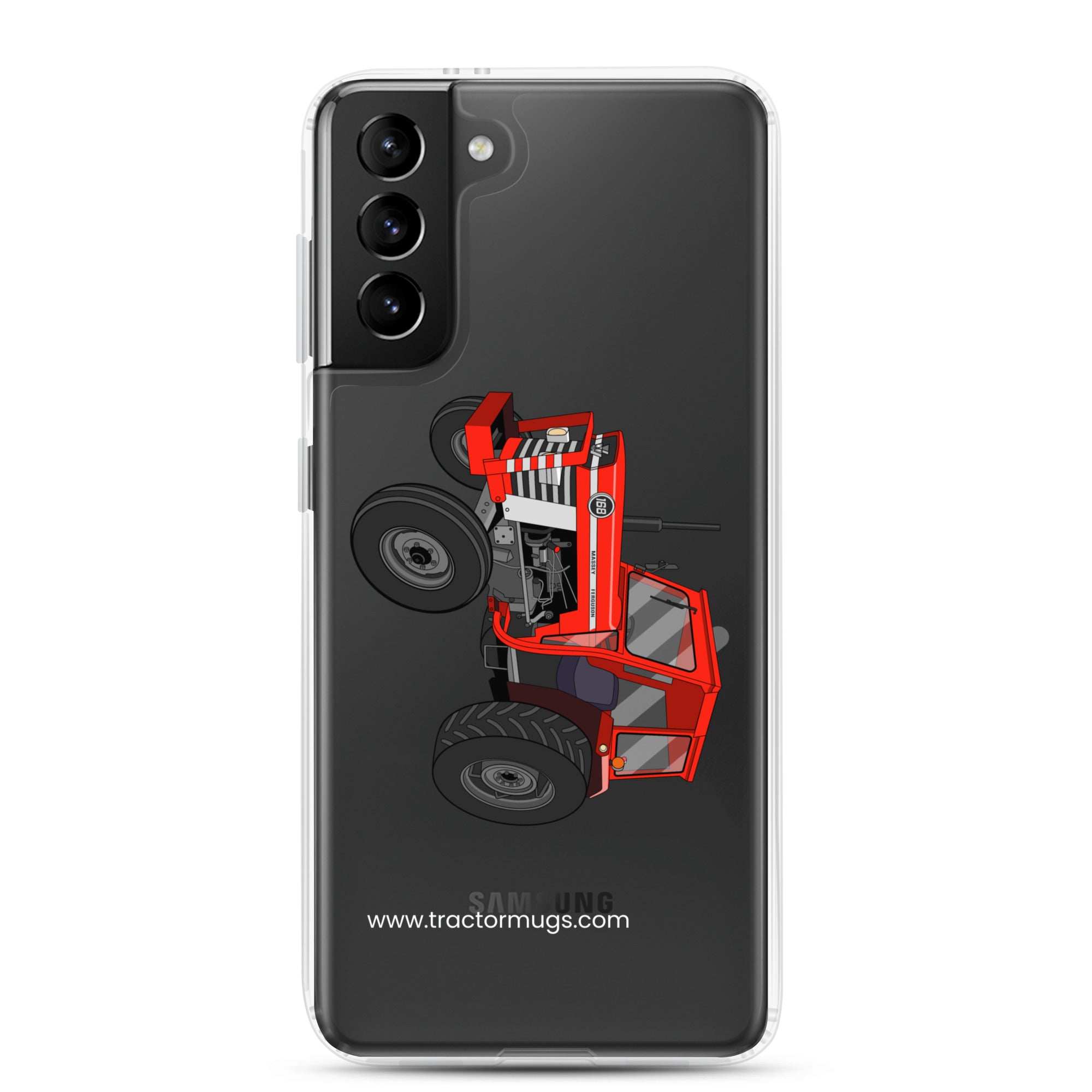 The Tractor Mugs Store Samsung Galaxy S21 Plus Massey Ferguson 168 | Clear Case for Samsung® Quality Farmers Merch