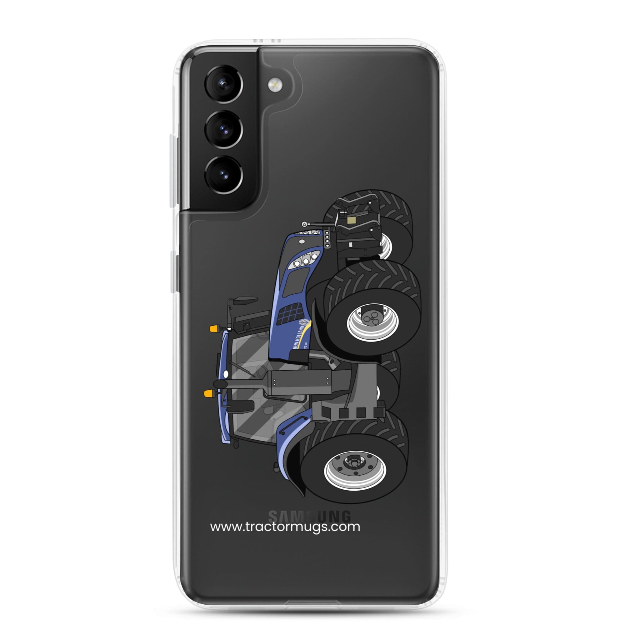 The Tractor Mugs Store Samsung Galaxy S21 Plus New Holland T8 435 | Clear Case for Samsung® Quality Farmers Merch