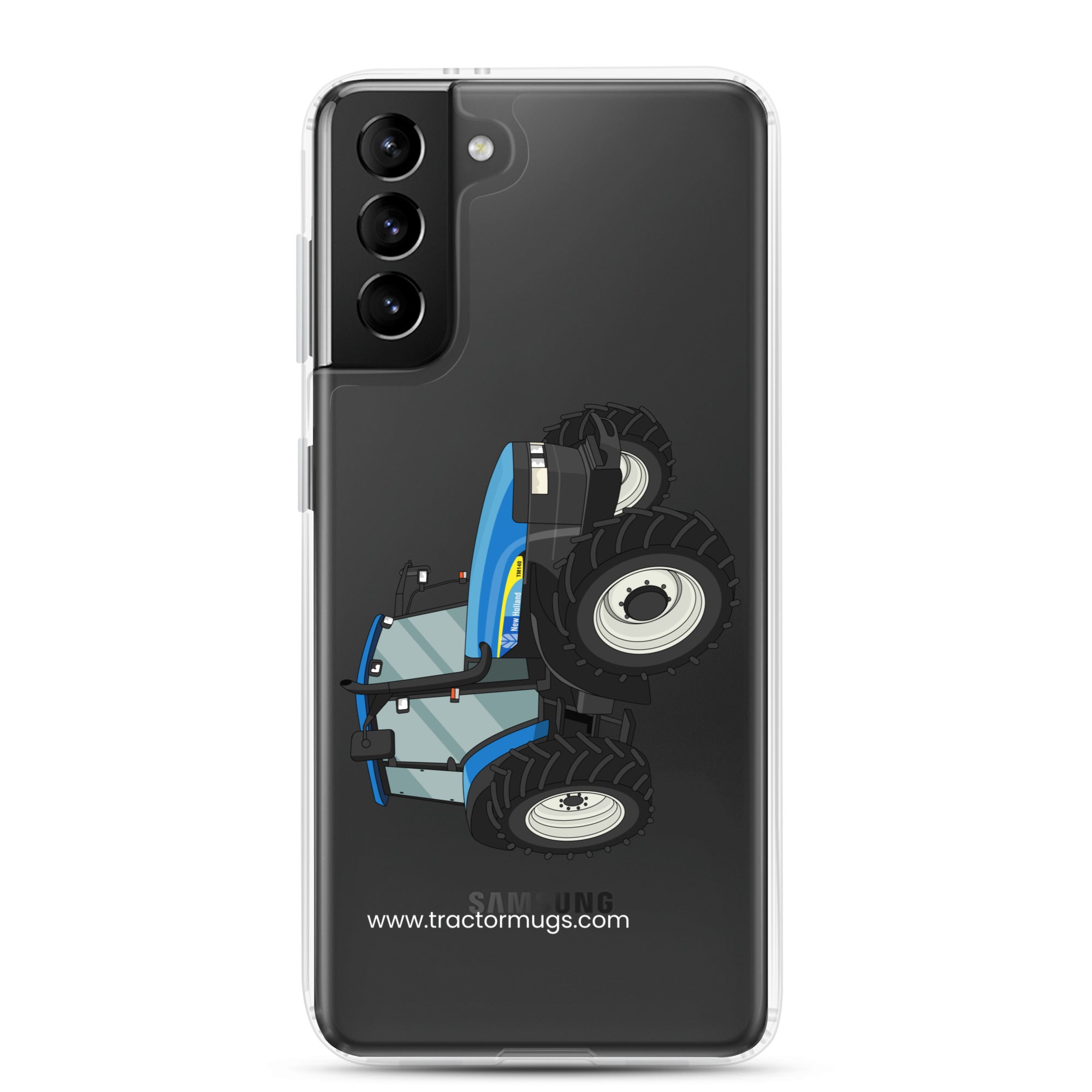 The Tractor Mugs Store Samsung Galaxy S21 Plus New Holland TM 140 | Clear Case for Samsung® Quality Farmers Merch