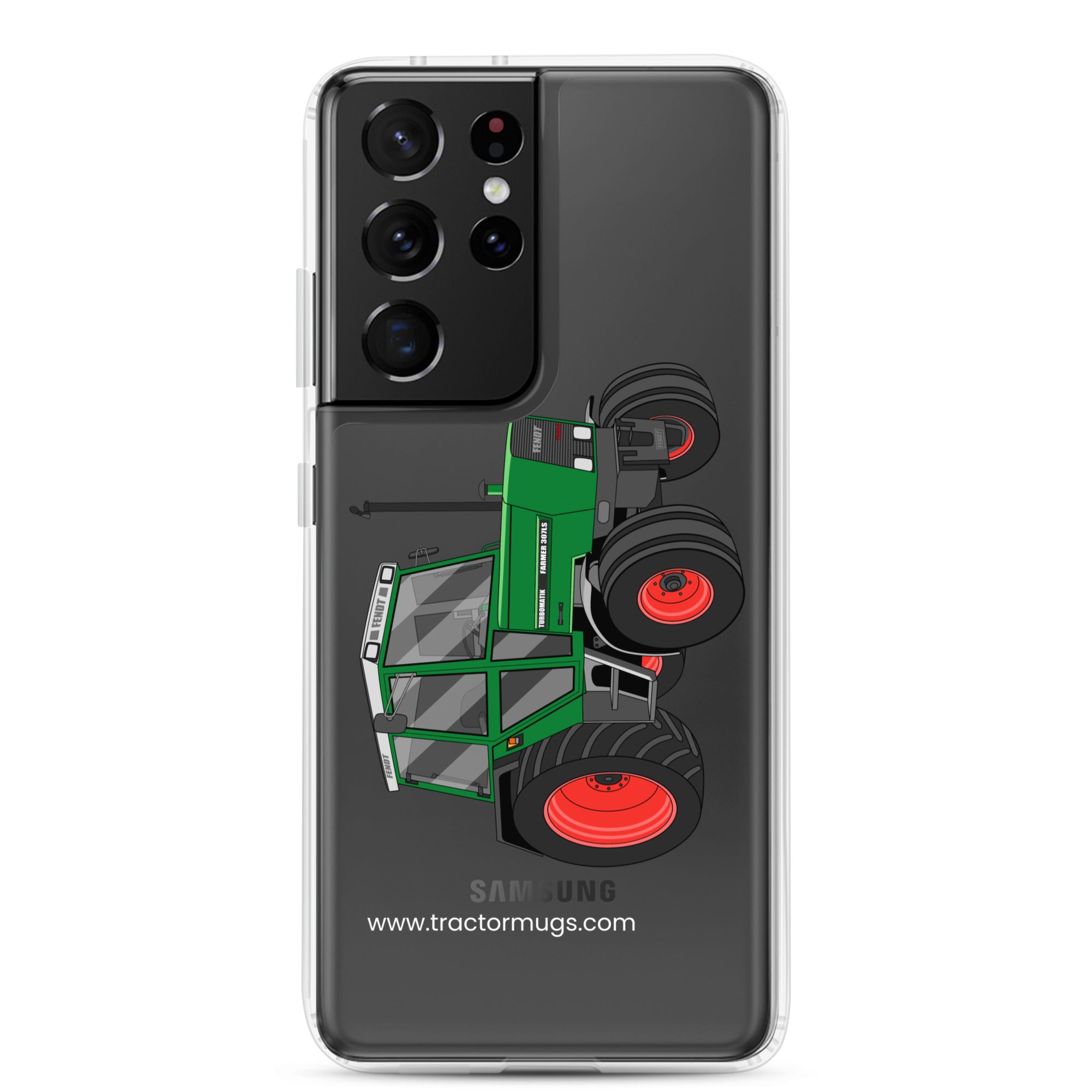 The Tractor Mugs Store Samsung Galaxy S21 Ultra Fendt Farmer TURBOMATIK 307 LSA | Clear Case for Samsung® Quality Farmers Merch