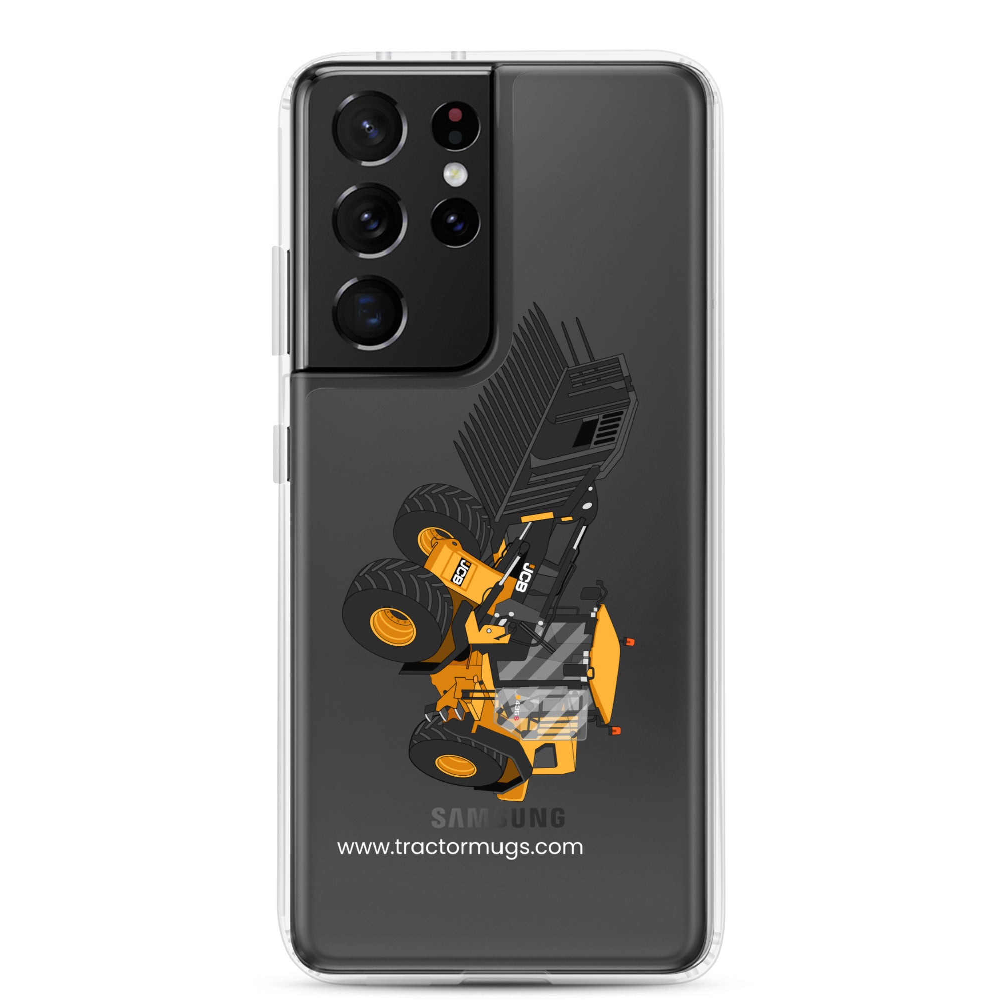 The Tractor Mugs Store Samsung Galaxy S21 Ultra JCB 435 S Farm Master | Clear Case for Samsung® Quality Farmers Merch