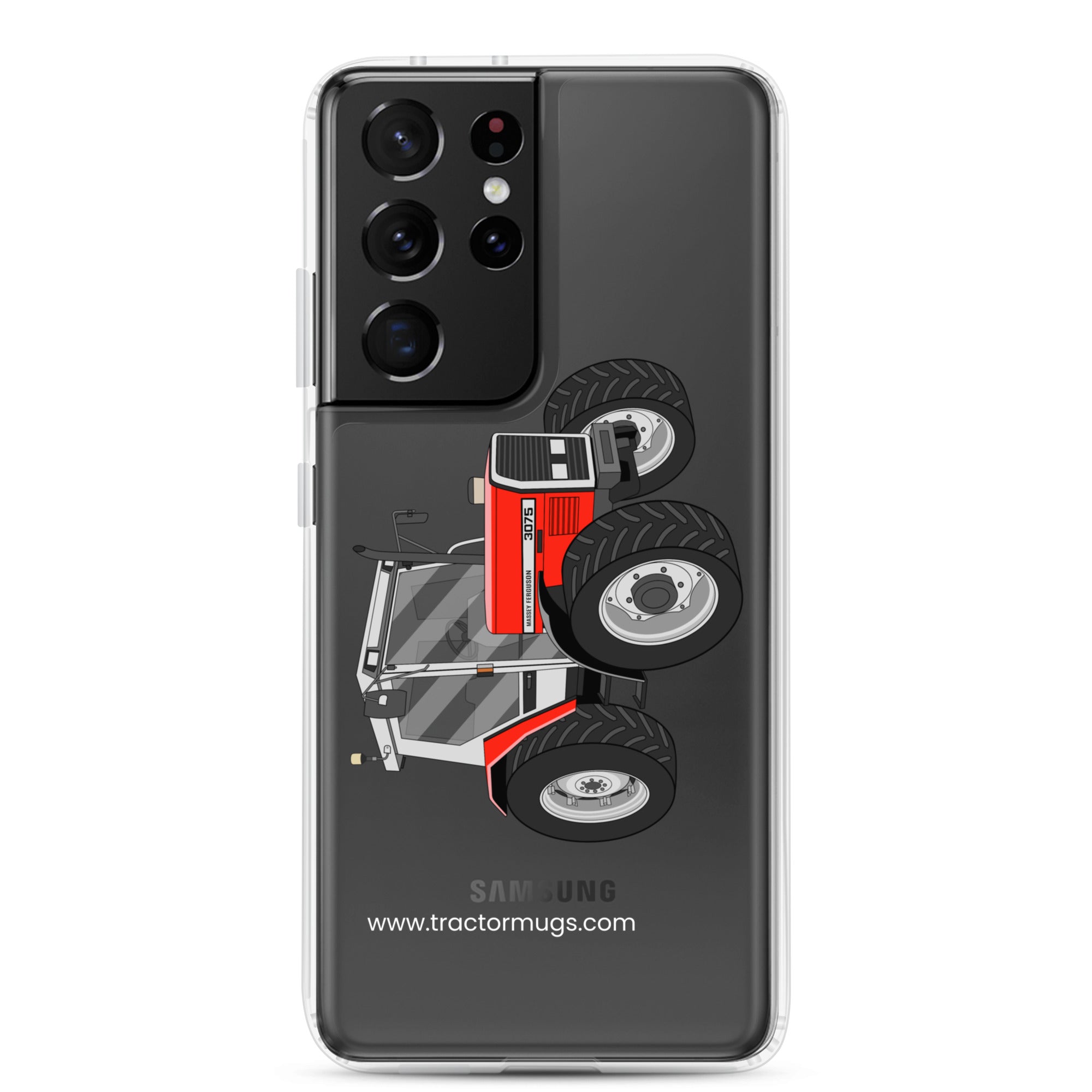 The Tractor Mugs Store Samsung Galaxy S21 Ultra Massey Ferguson 3075 | Clear Case for Samsung® Quality Farmers Merch