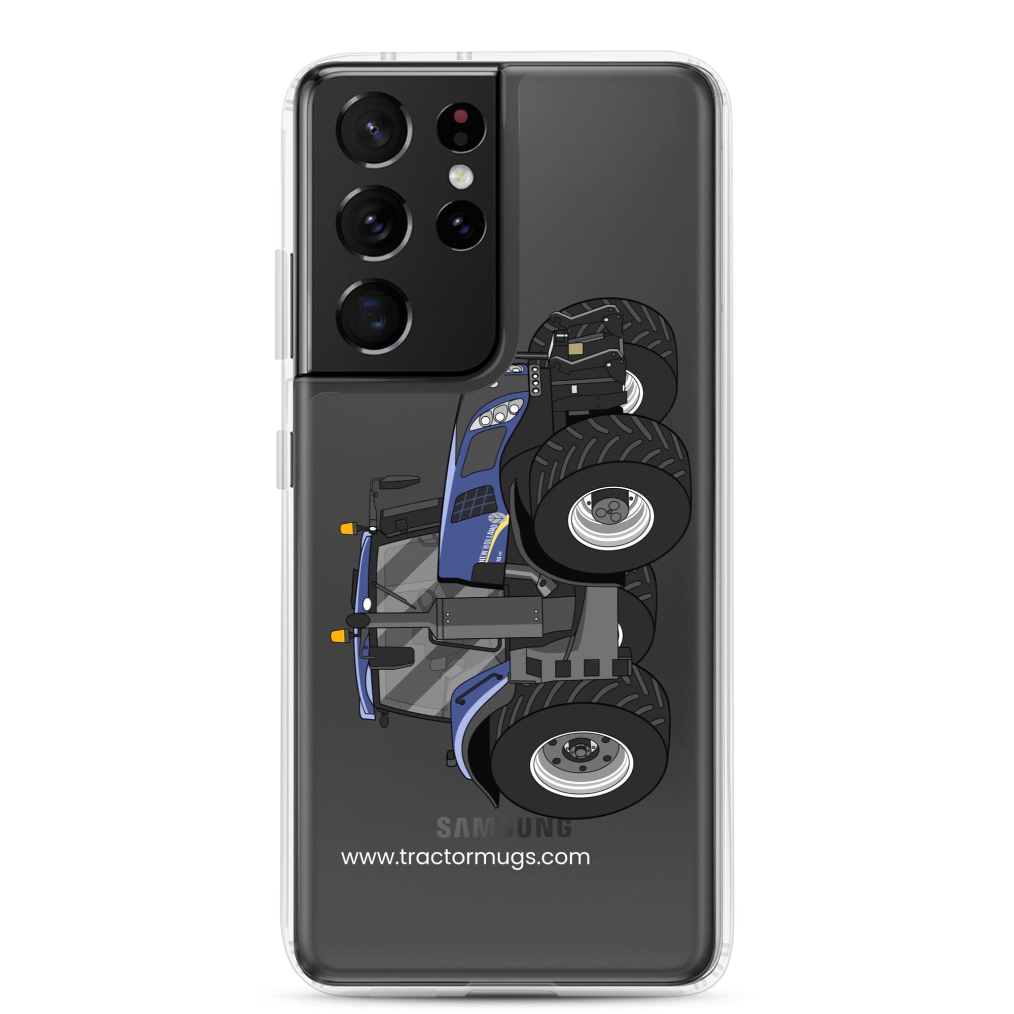 The Tractor Mugs Store Samsung Galaxy S21 Ultra New Holland T8 435 | Clear Case for Samsung® Quality Farmers Merch