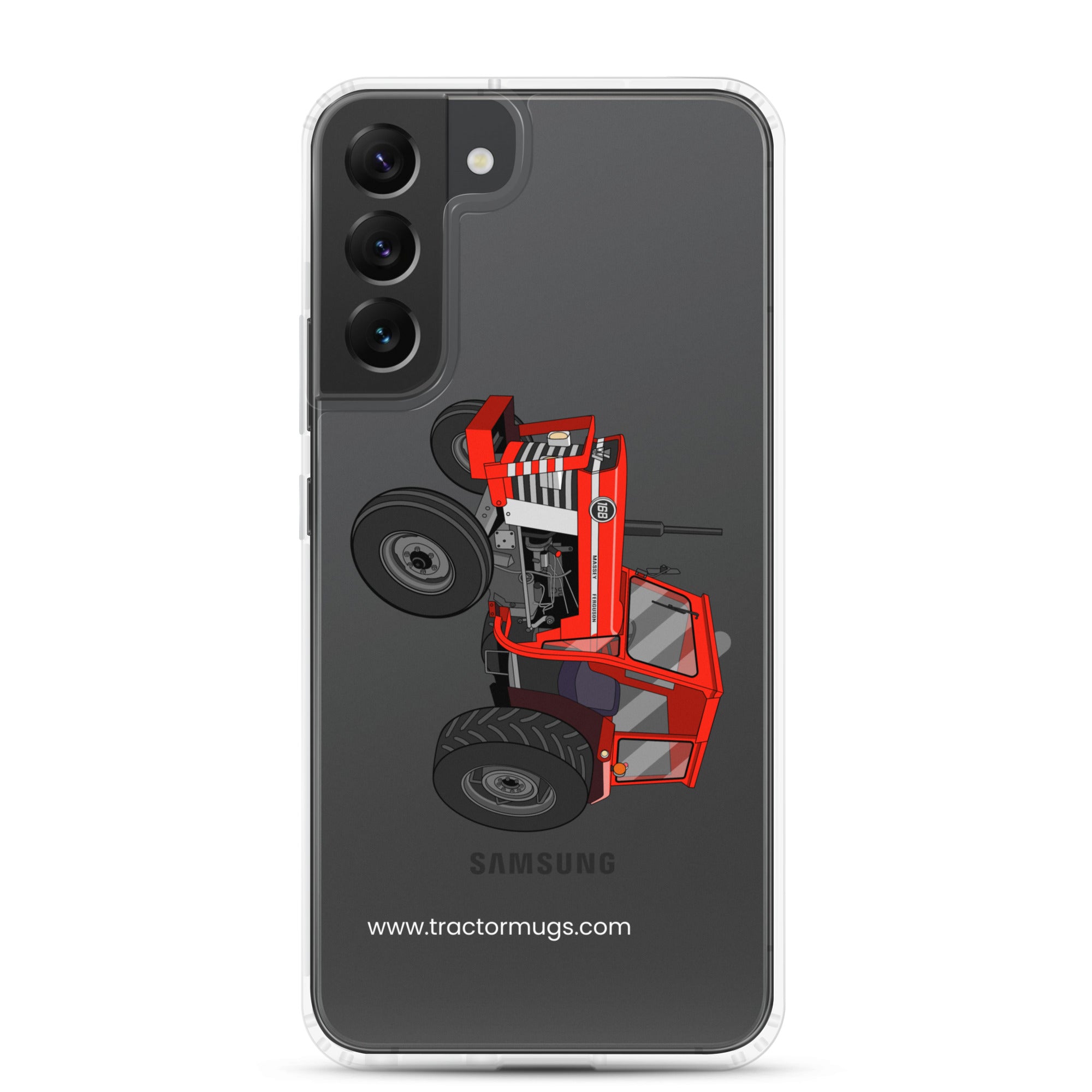 The Tractor Mugs Store Samsung Galaxy S22 Plus Massey Ferguson 168 | Clear Case for Samsung® Quality Farmers Merch